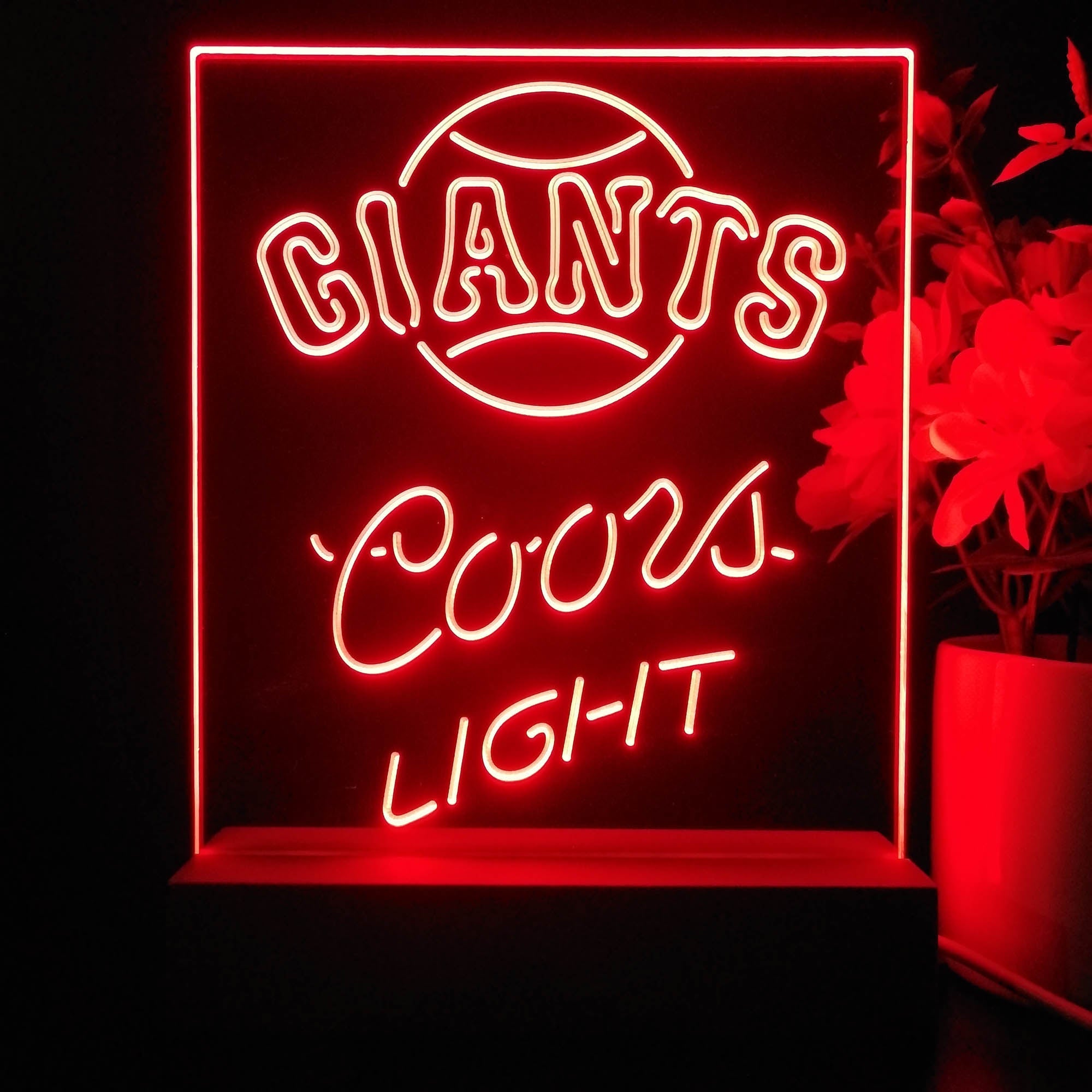 San Francisco Giants Coors Light Neon Sign Pub Bar Lamp