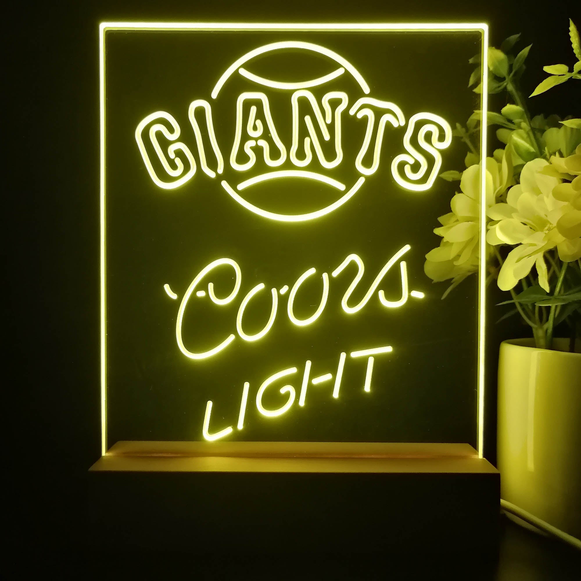 San Francisco Giants Coors Light Neon Sign Pub Bar Lamp