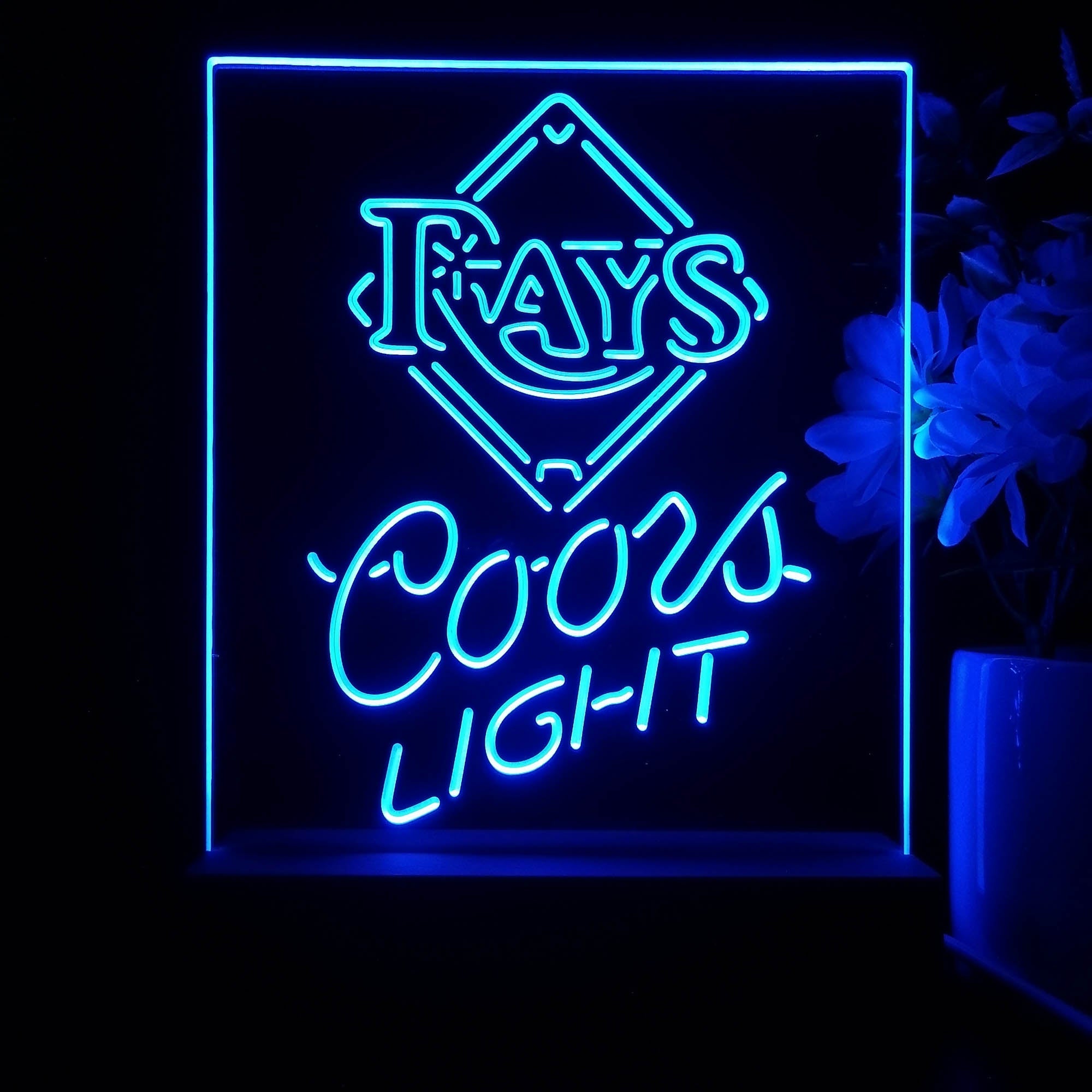Tampa Bay Rays Coors Light Neon Sign Pub Bar Lamp