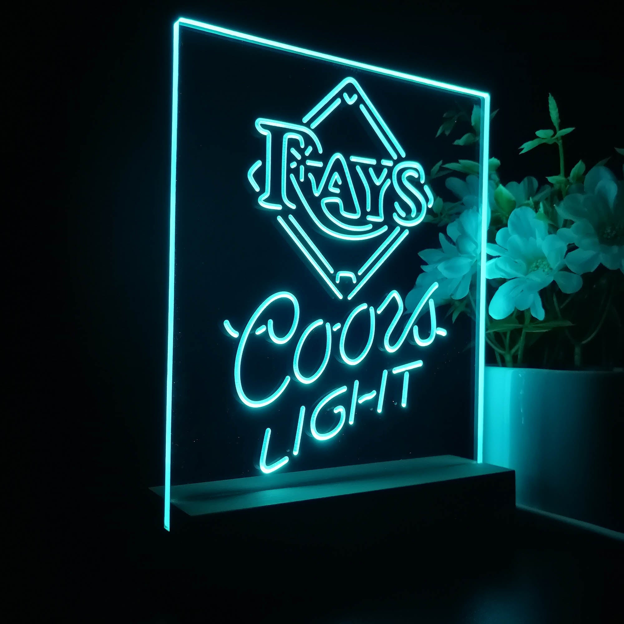 Tampa Bay Rays Coors Light Neon Sign Pub Bar Lamp