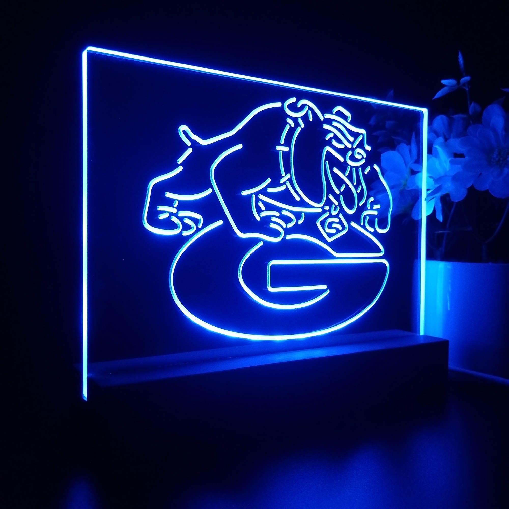 Georgia Bulldogs Night Light Pub Bar Lamp