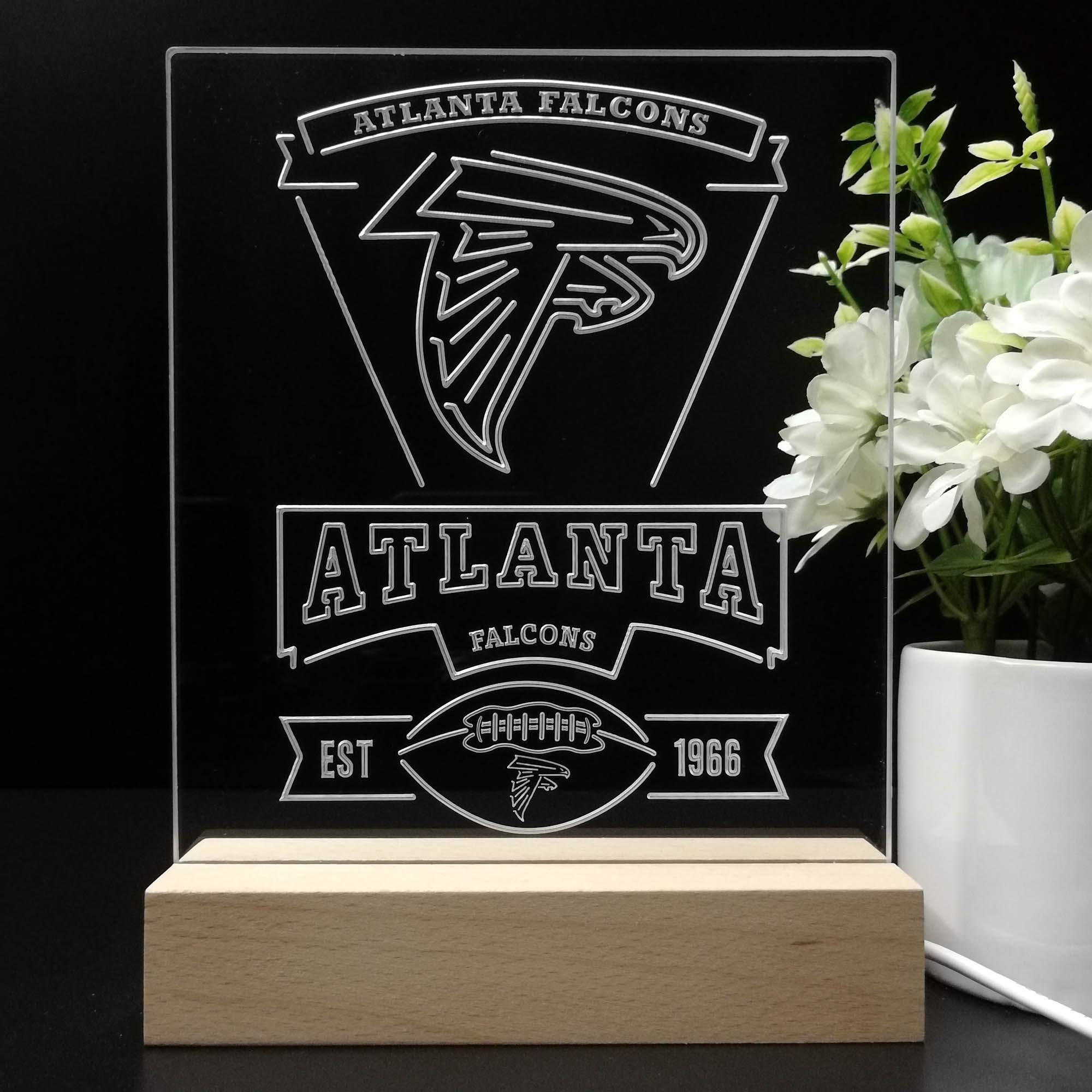 Atlanta Falcons Souvenir Neon Sign Pub Bar Lamp