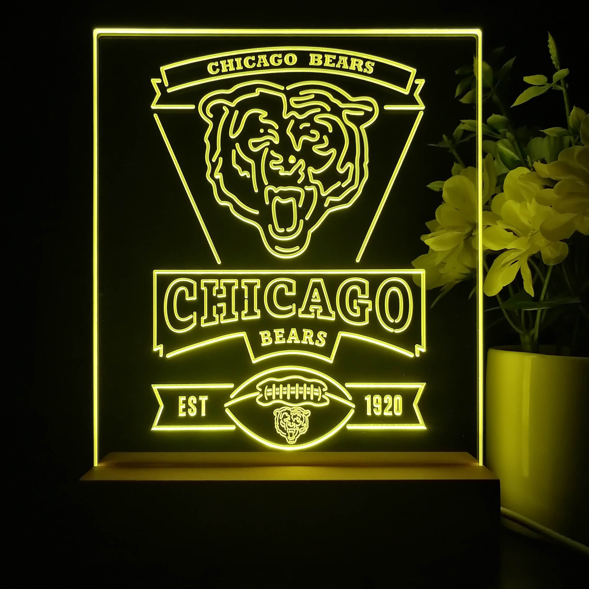 Chicago Bears Souvenir Neon Sign Pub Bar Lamp