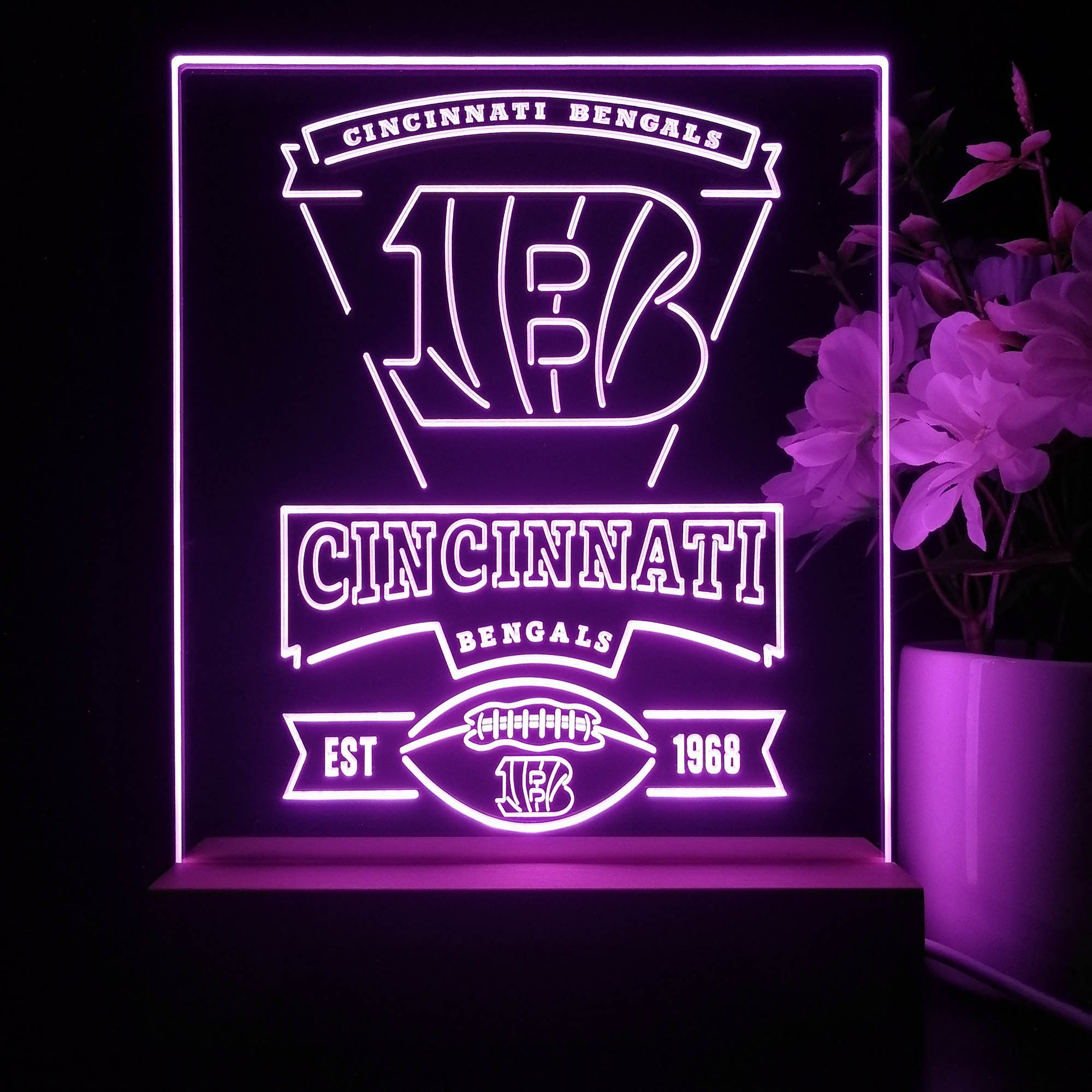 Cincinnati Bengals Souvenir Neon Sign Pub Bar Lamp