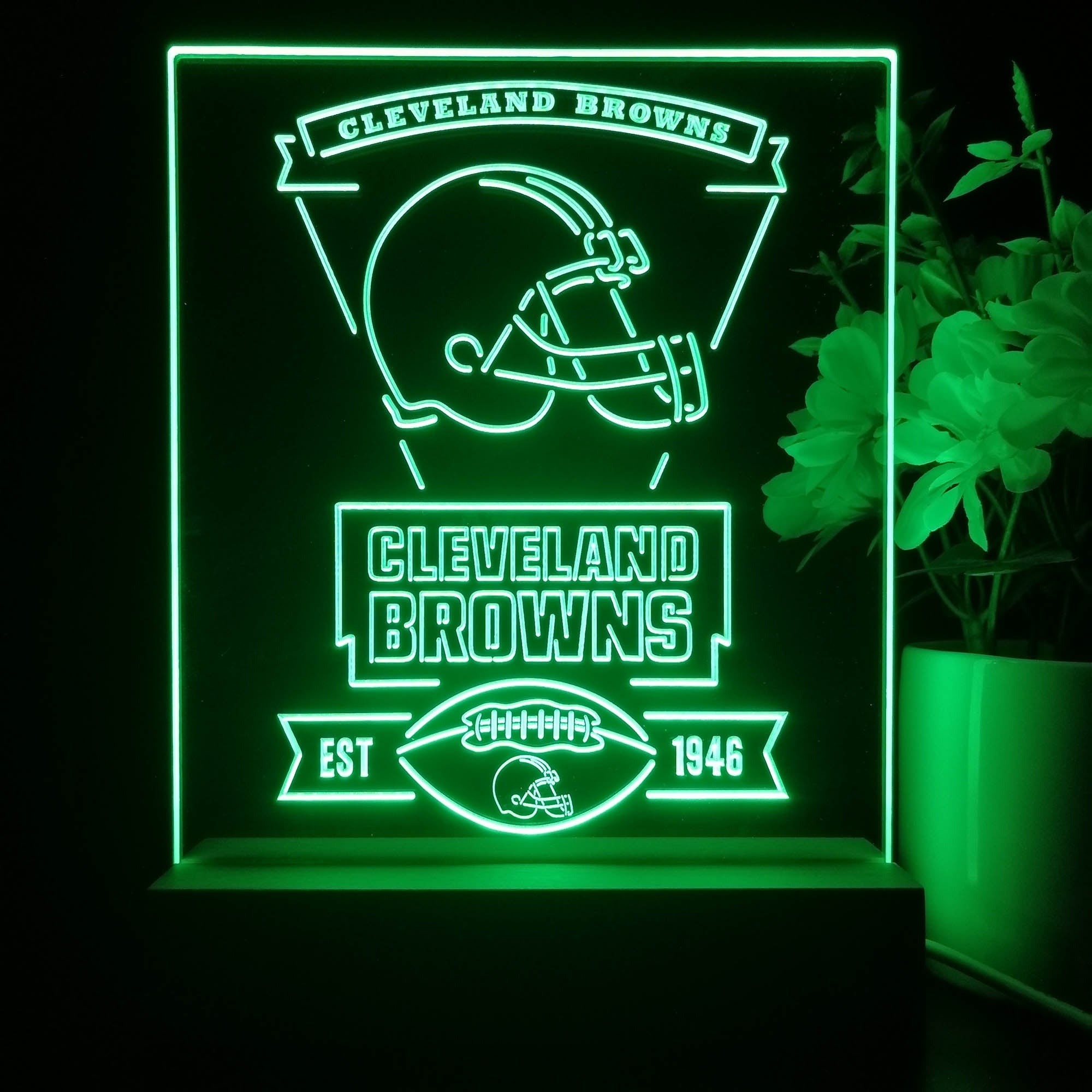 Cleveland Browns Souvenir Neon Sign Pub Bar Lamp