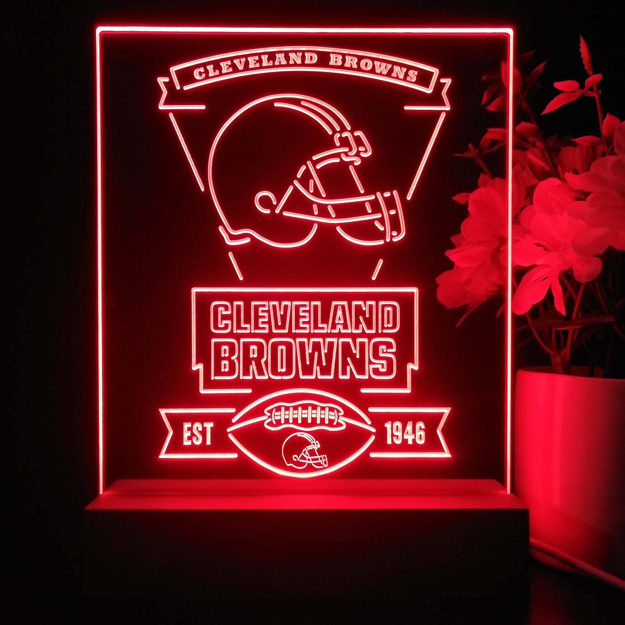 Cleveland Browns Souvenir Neon Sign Pub Bar Lamp