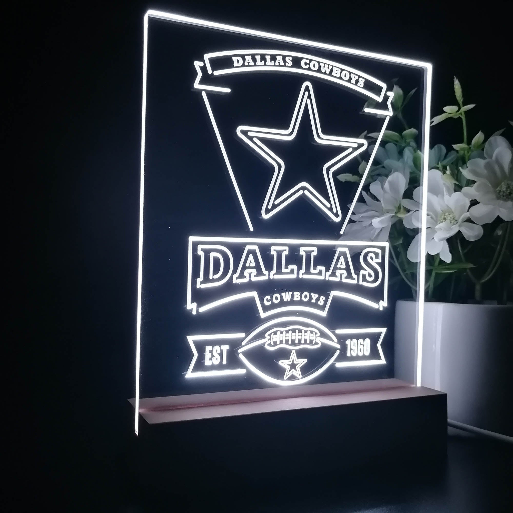 Dallas Cowboys Souvenir Neon Sign Pub Bar Lamp