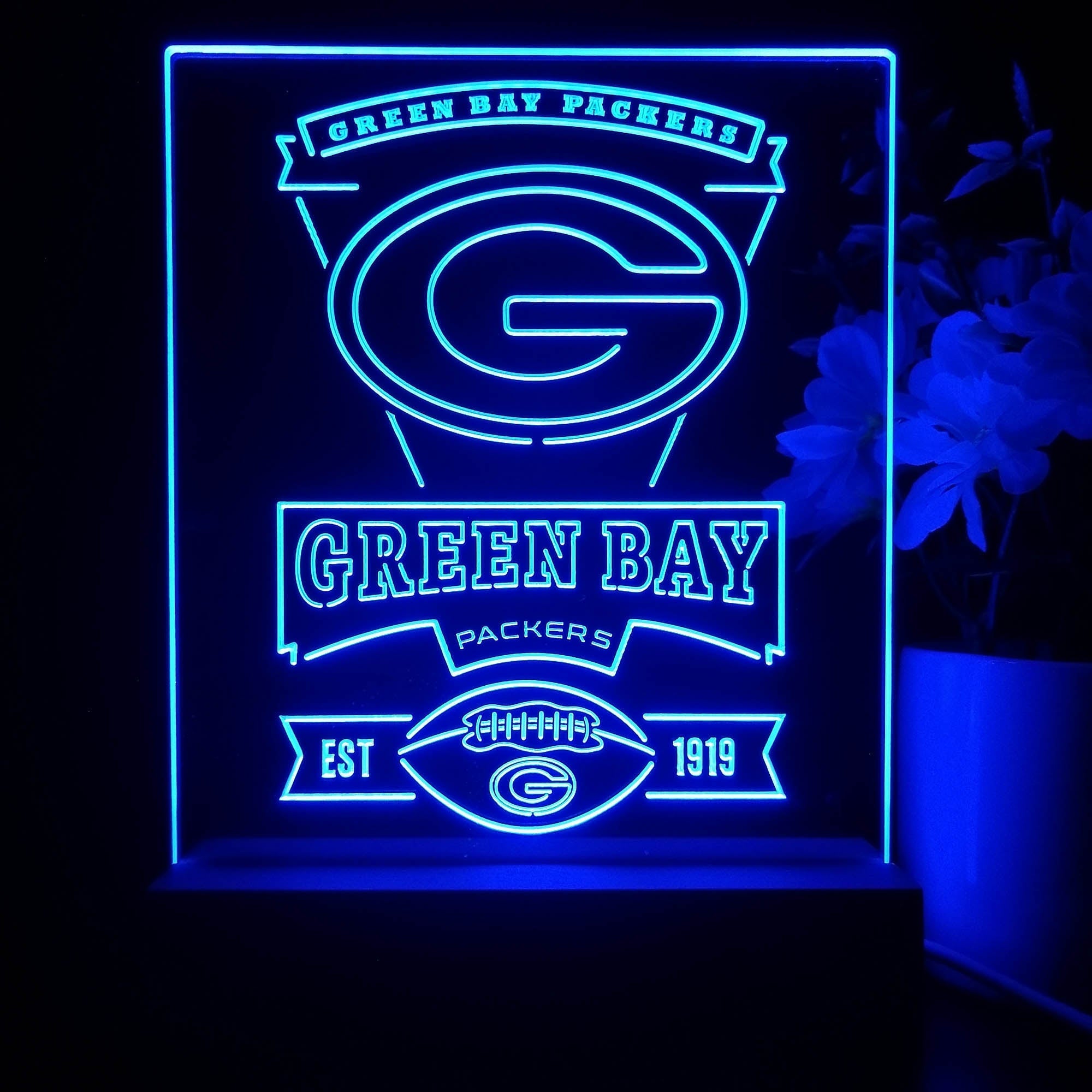 Green Bay Packers Souvenir Neon Sign Pub Bar Lamp