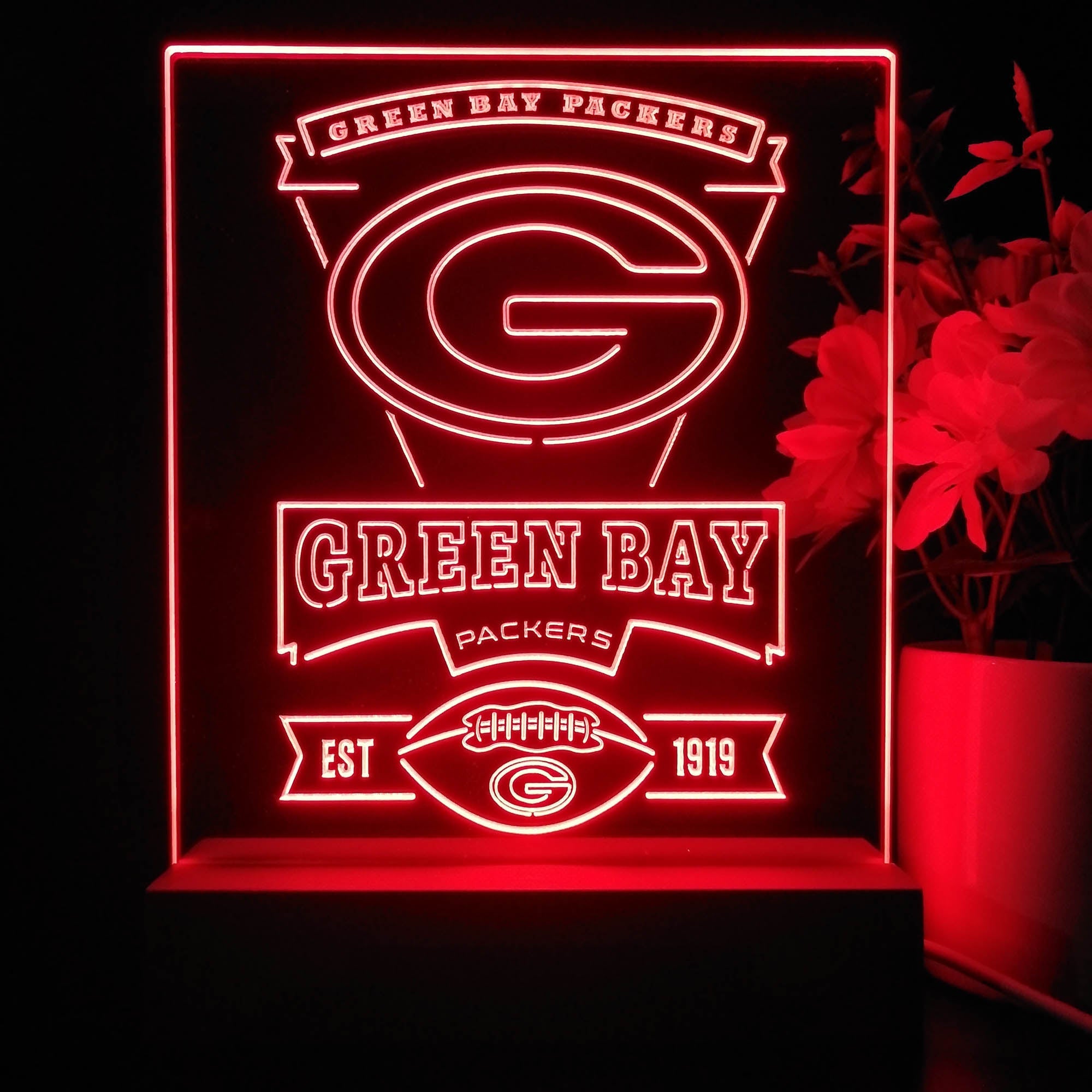 Green Bay Packers Souvenir Neon Sign Pub Bar Lamp