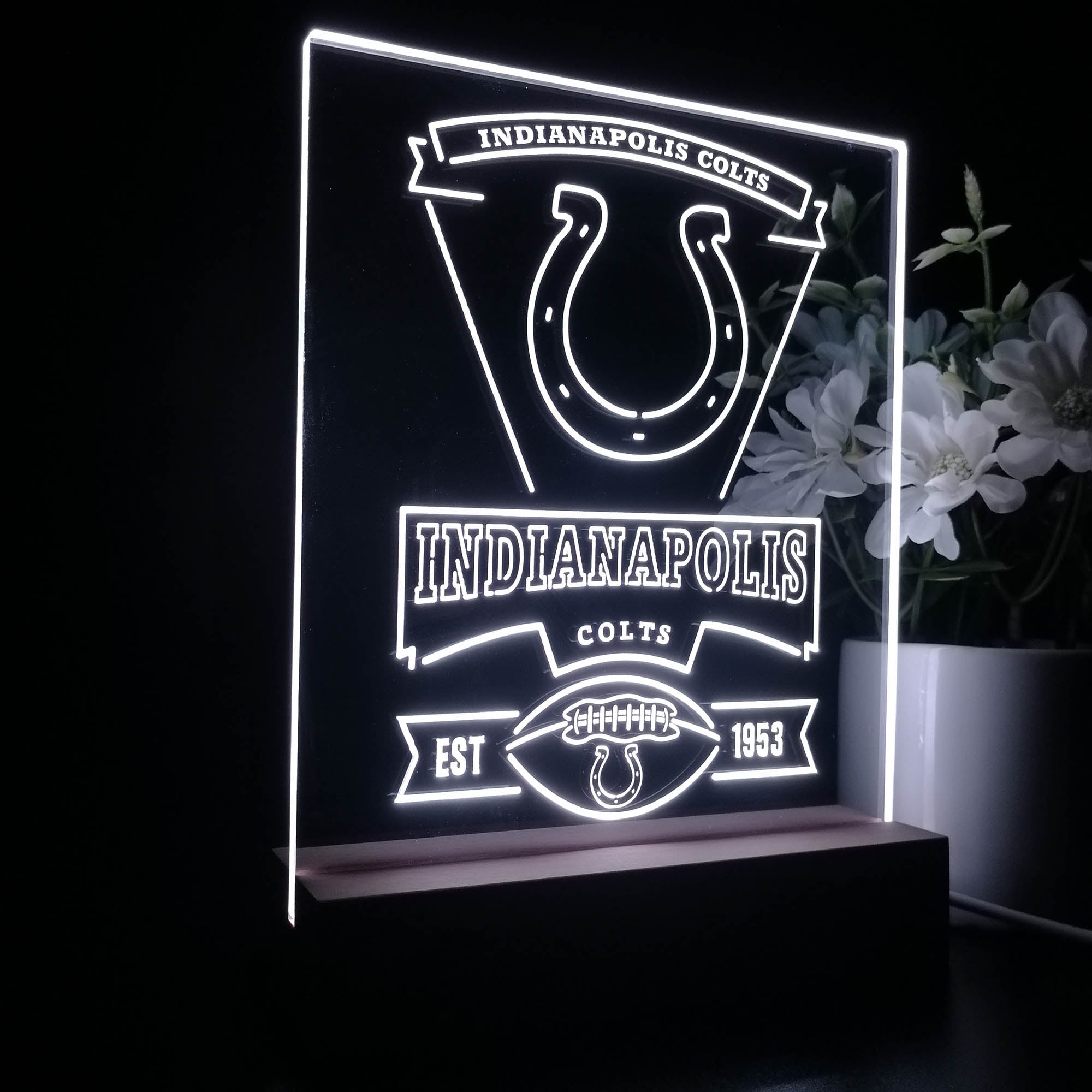 Indianapolis Colts Souvenir Neon Sign Pub Bar Lamp