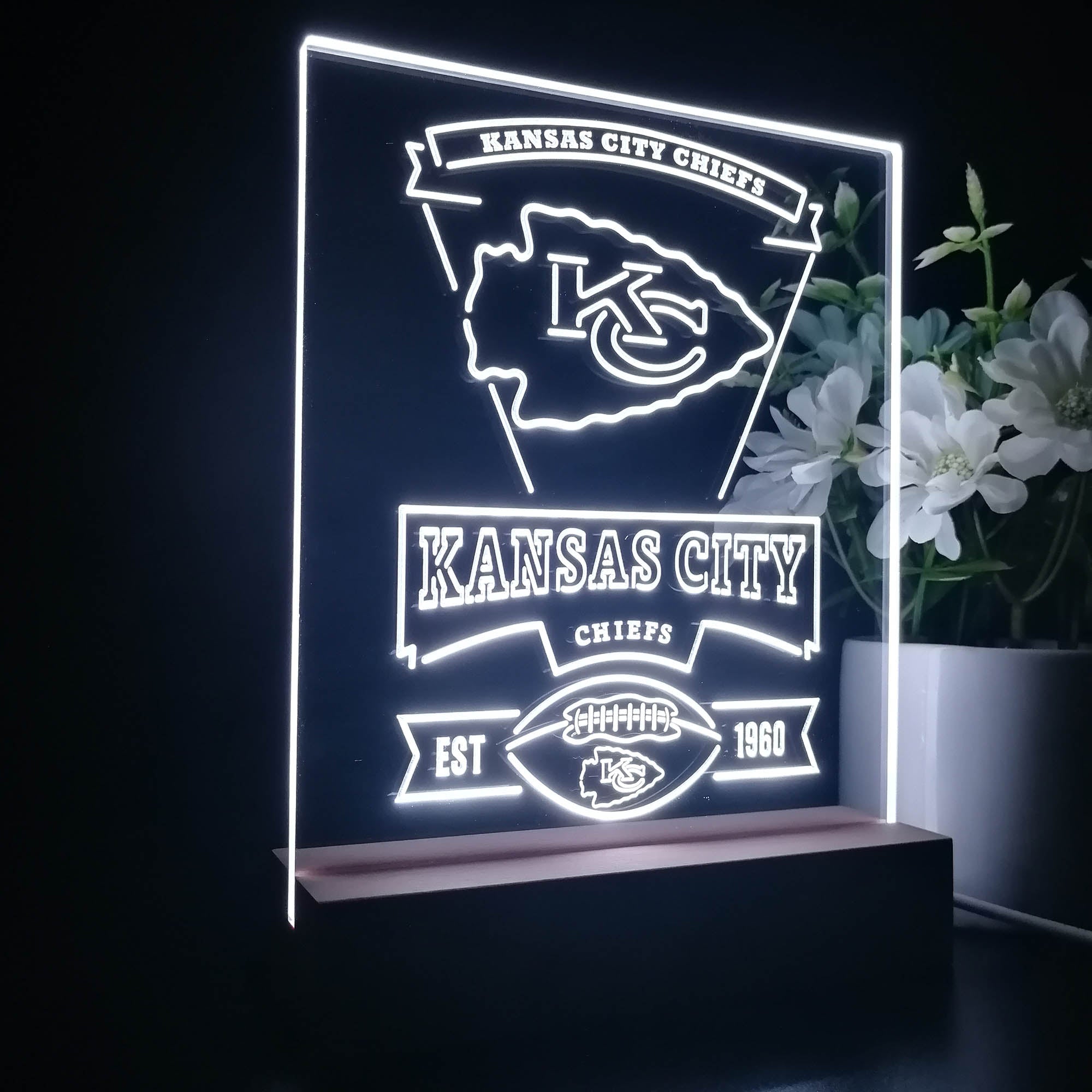 Kansas City Chiefs Souvenir Neon Sign Pub Bar Lamp