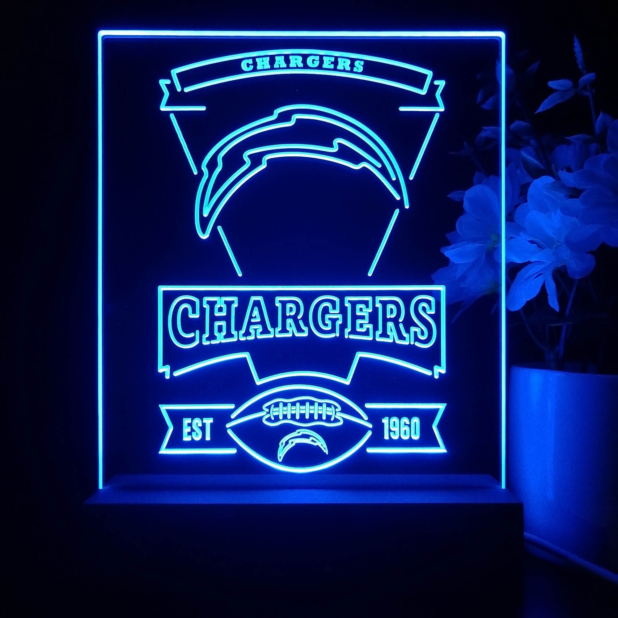 Los Angeles Chargers Souvenir Neon Sign Pub Bar Lamp