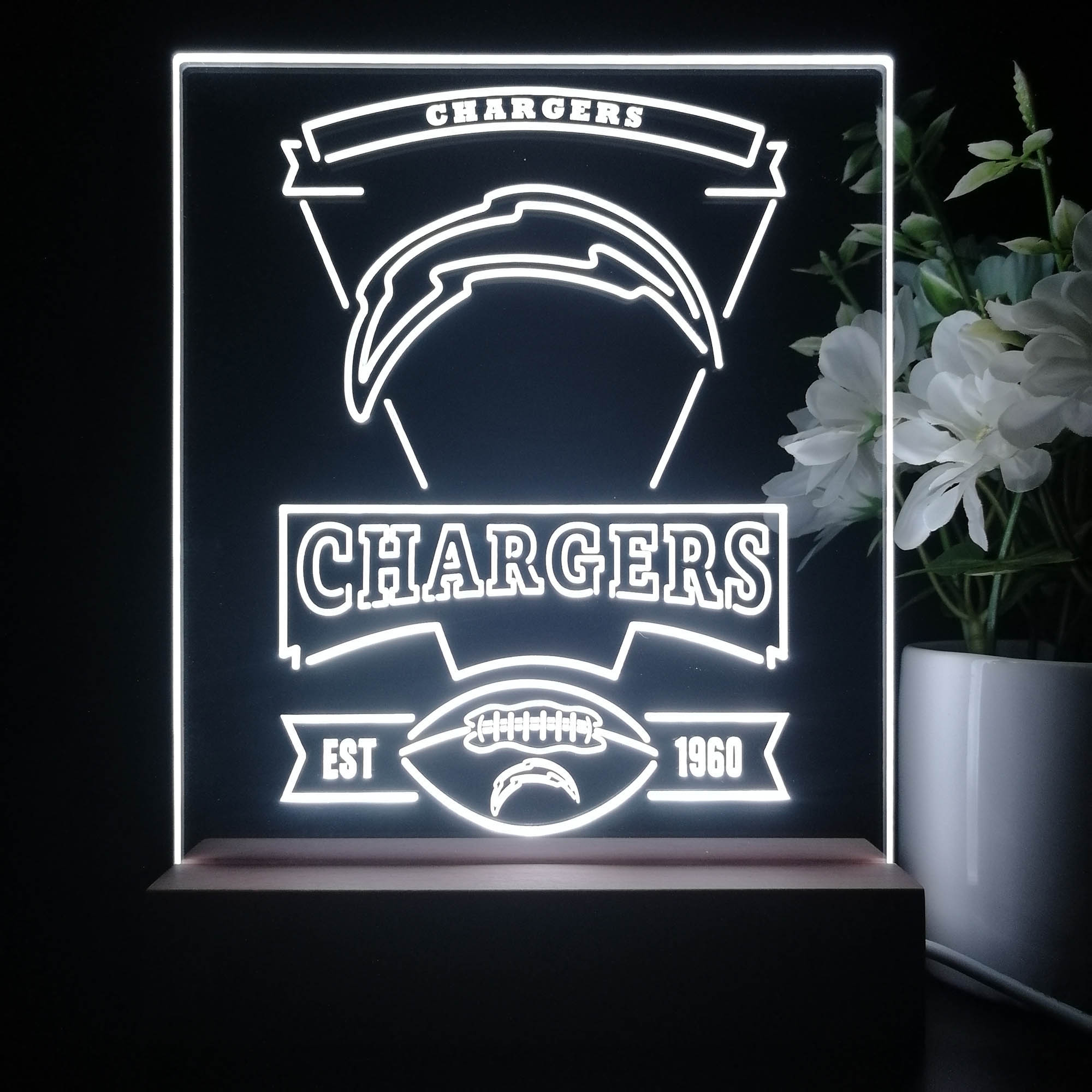 Los Angeles Chargers Souvenir Neon Sign Pub Bar Lamp