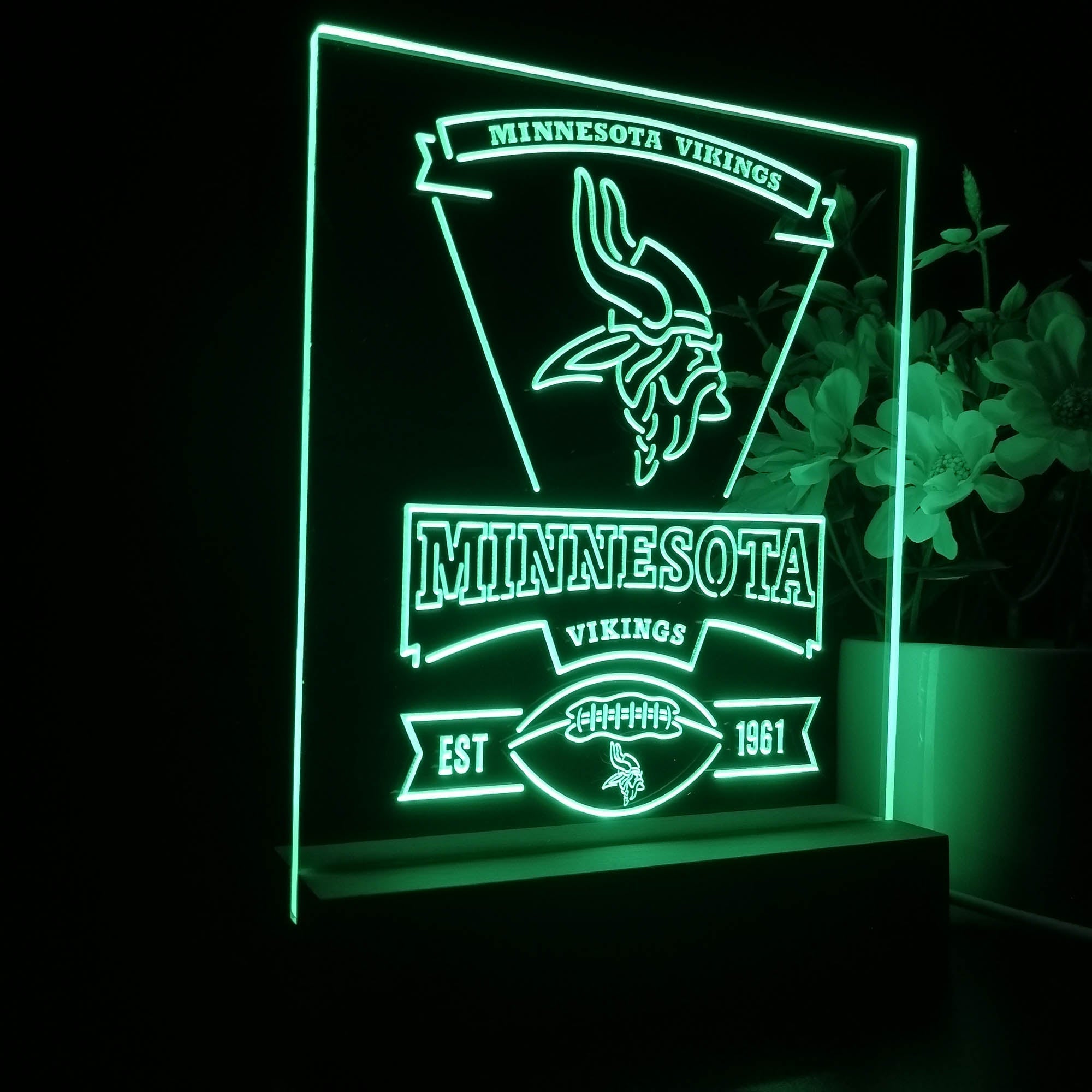 Minnesota Vikings Souvenir Neon Sign Pub Bar Lamp