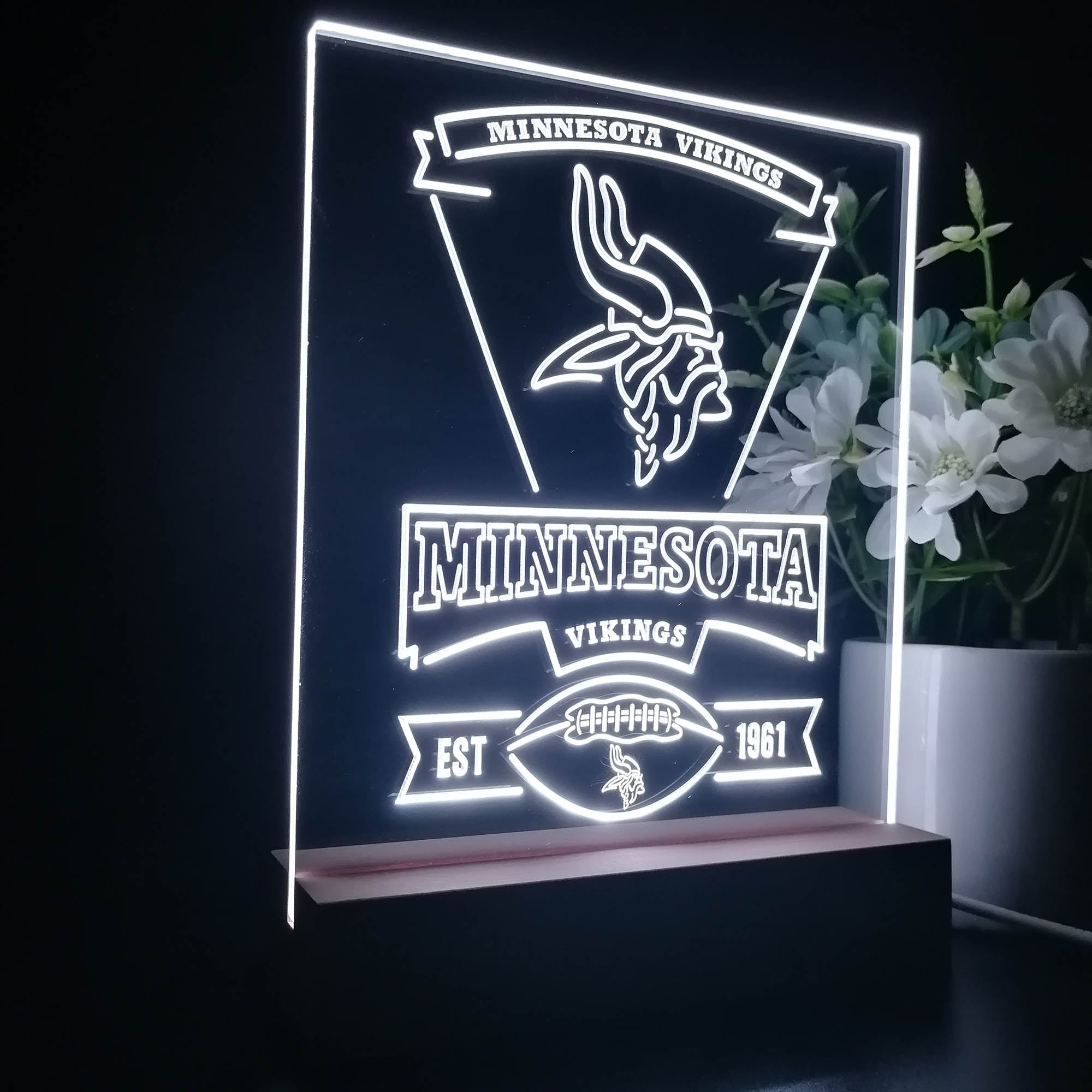 Minnesota Vikings Souvenir Neon Sign Pub Bar Lamp