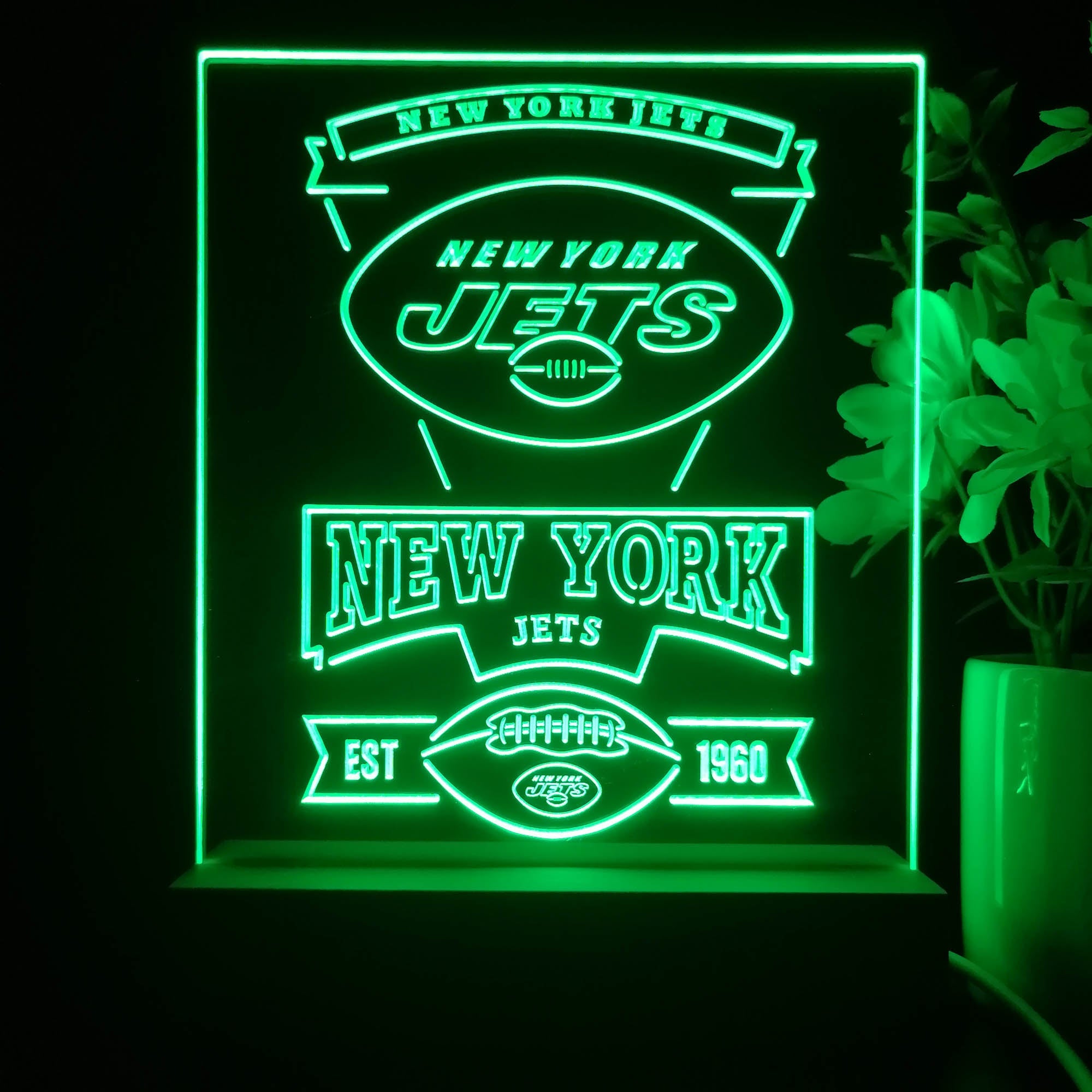 New York Jets Neon Sign Pub Bar Lamp