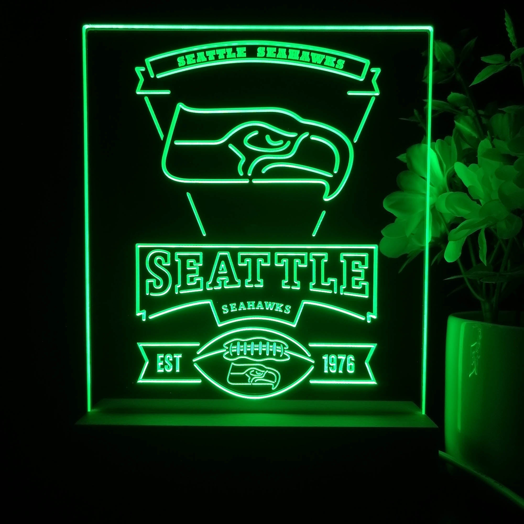 Seattle Seahawks Neon Sign Pub Bar Lamp