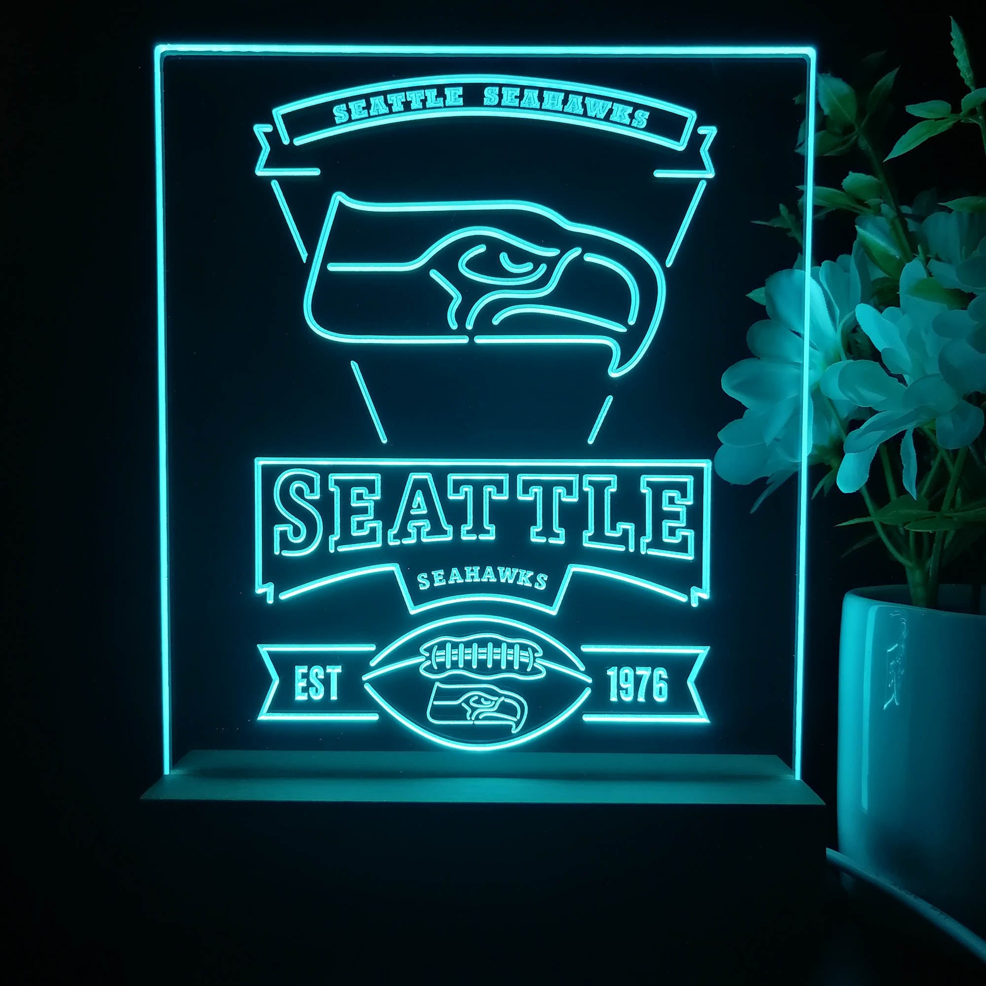 Seattle Seahawks Neon Sign Pub Bar Lamp