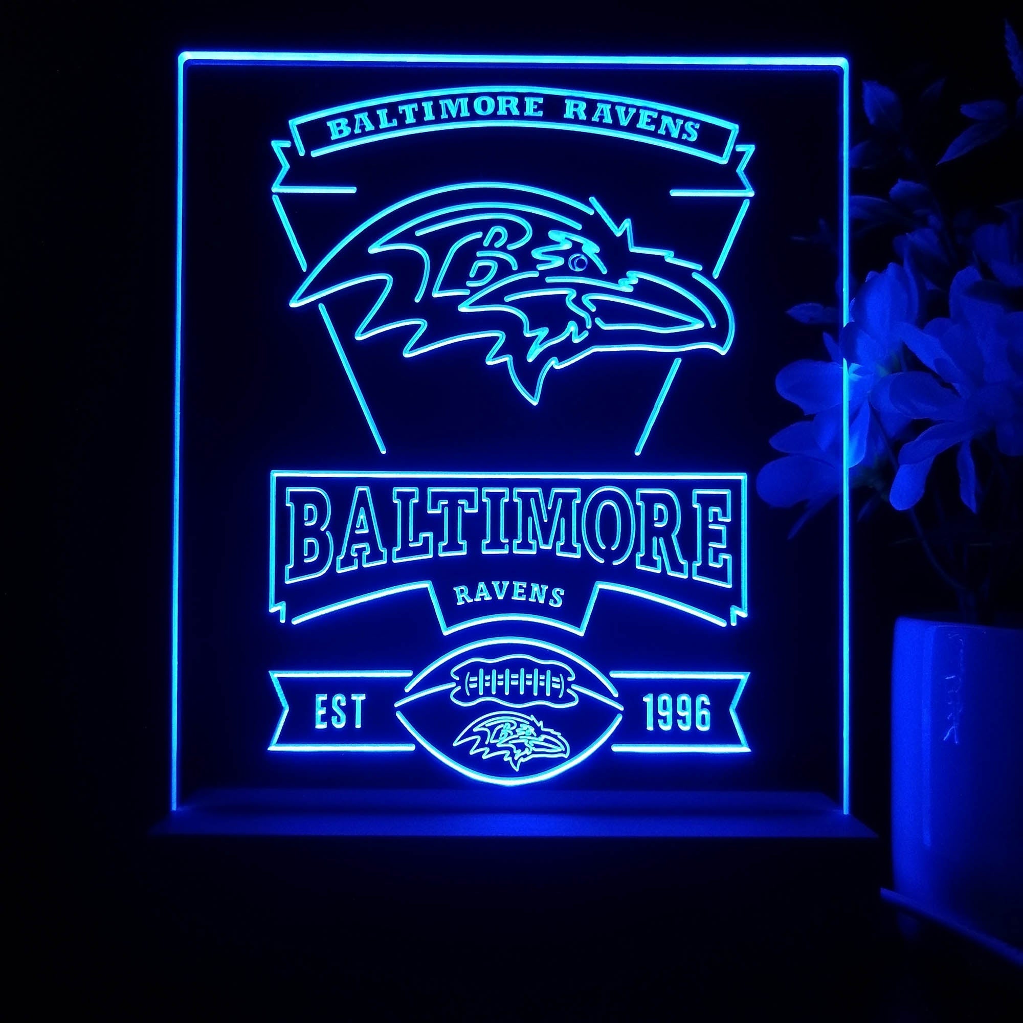 Baltimore Ravens Neon Sign Pub Bar Lamp