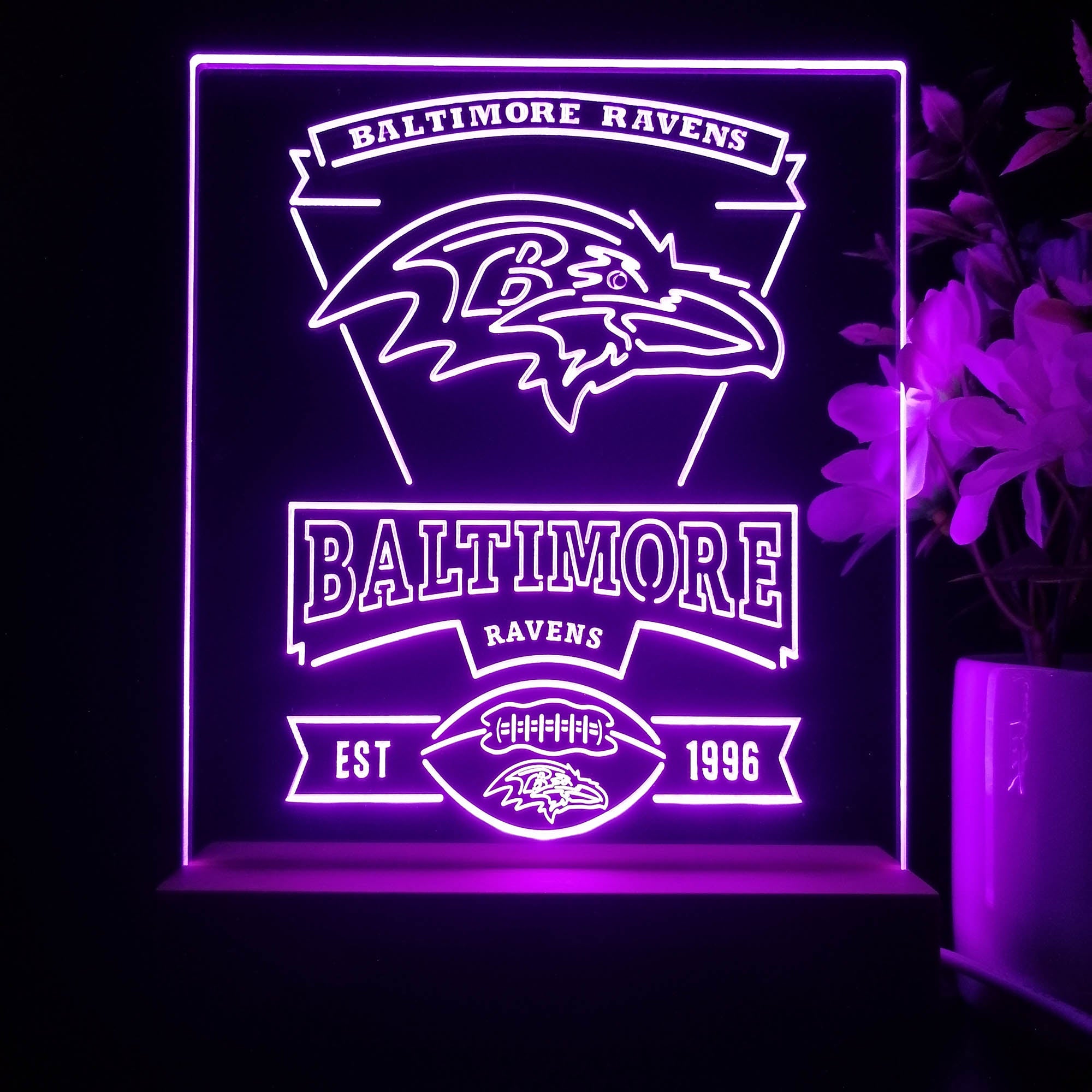 Baltimore Ravens LED Helmet Tabletop Sign