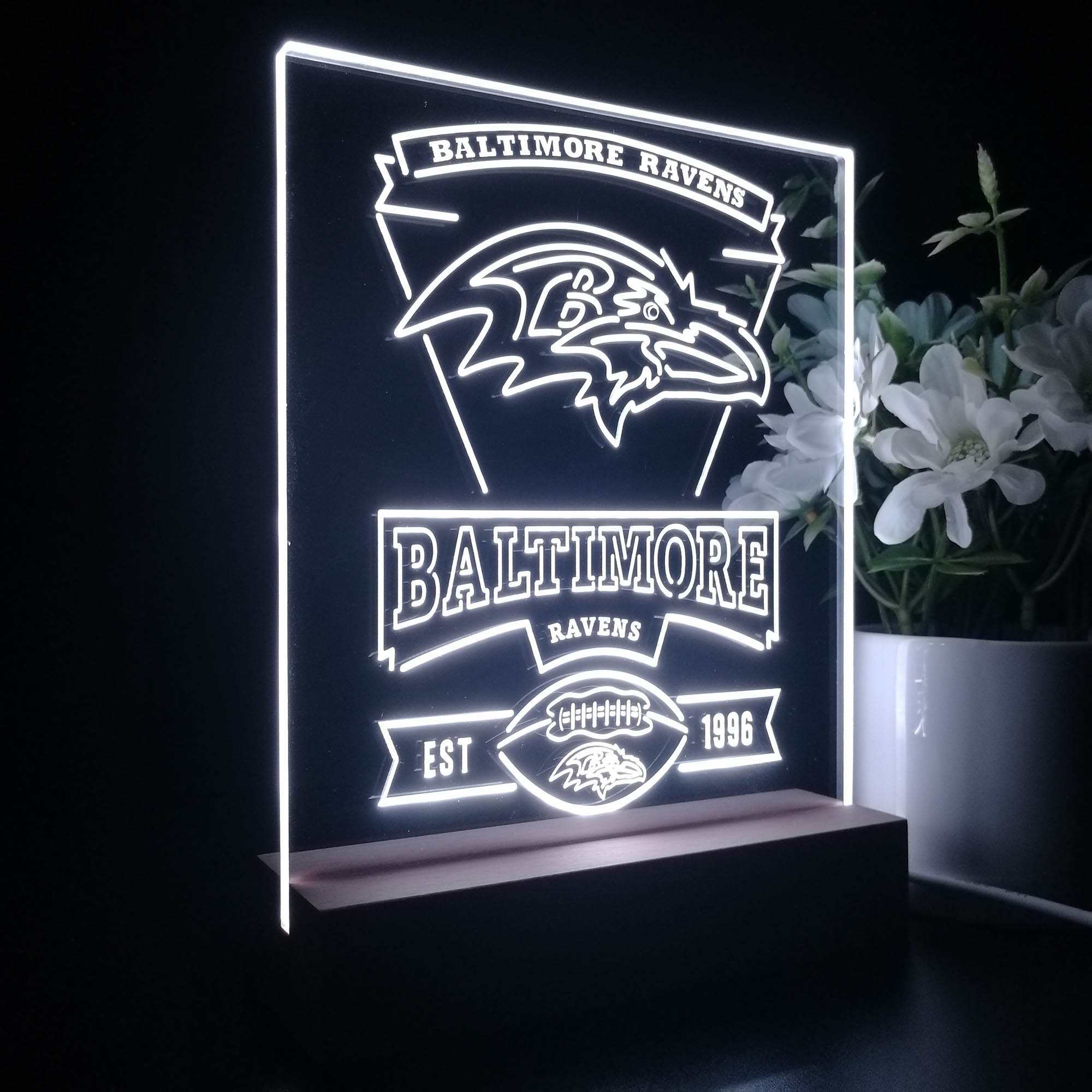 Baltimore Ravens Neon Sign Pub Bar Lamp