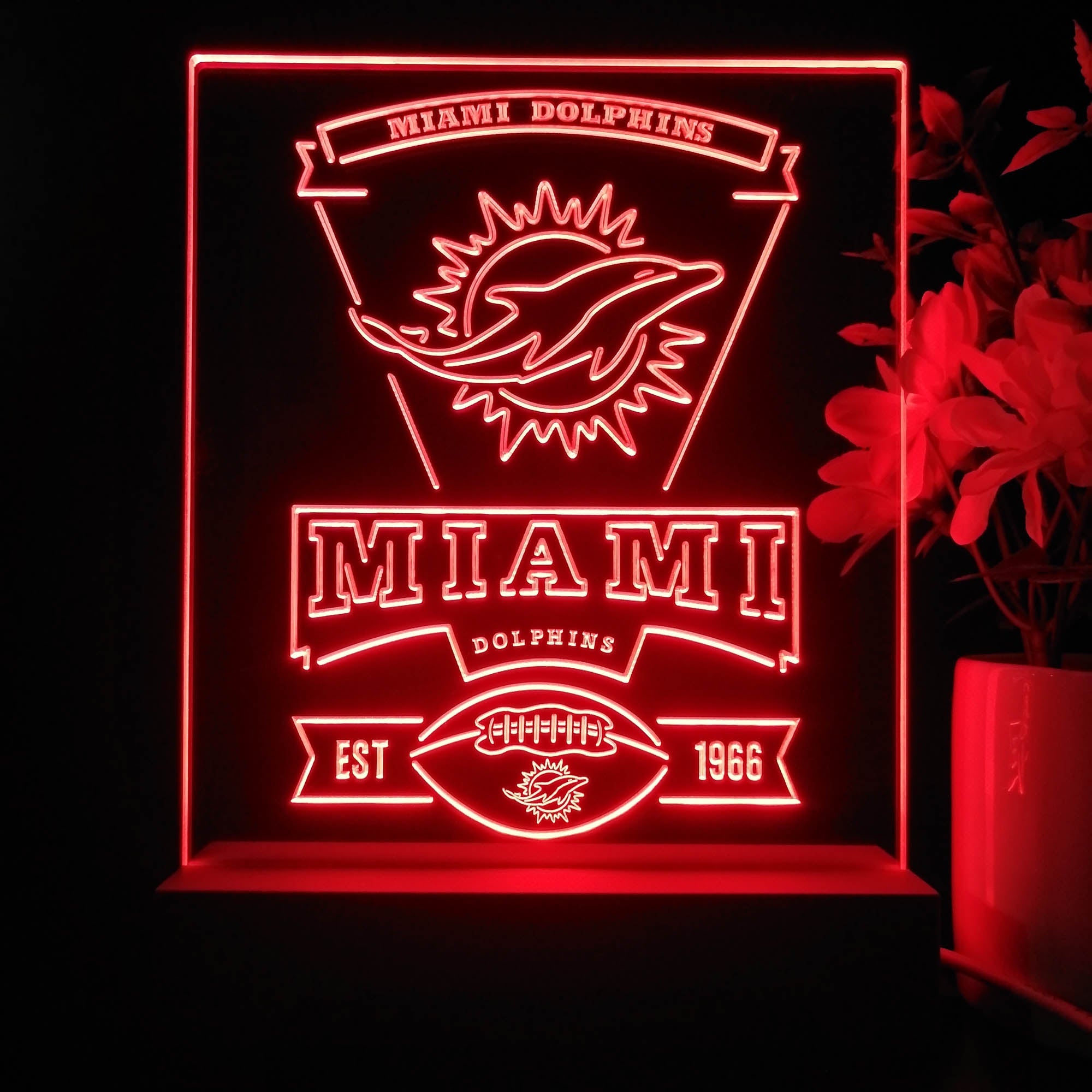 Miami Dolphins Neon Sign Pub Bar Lamp