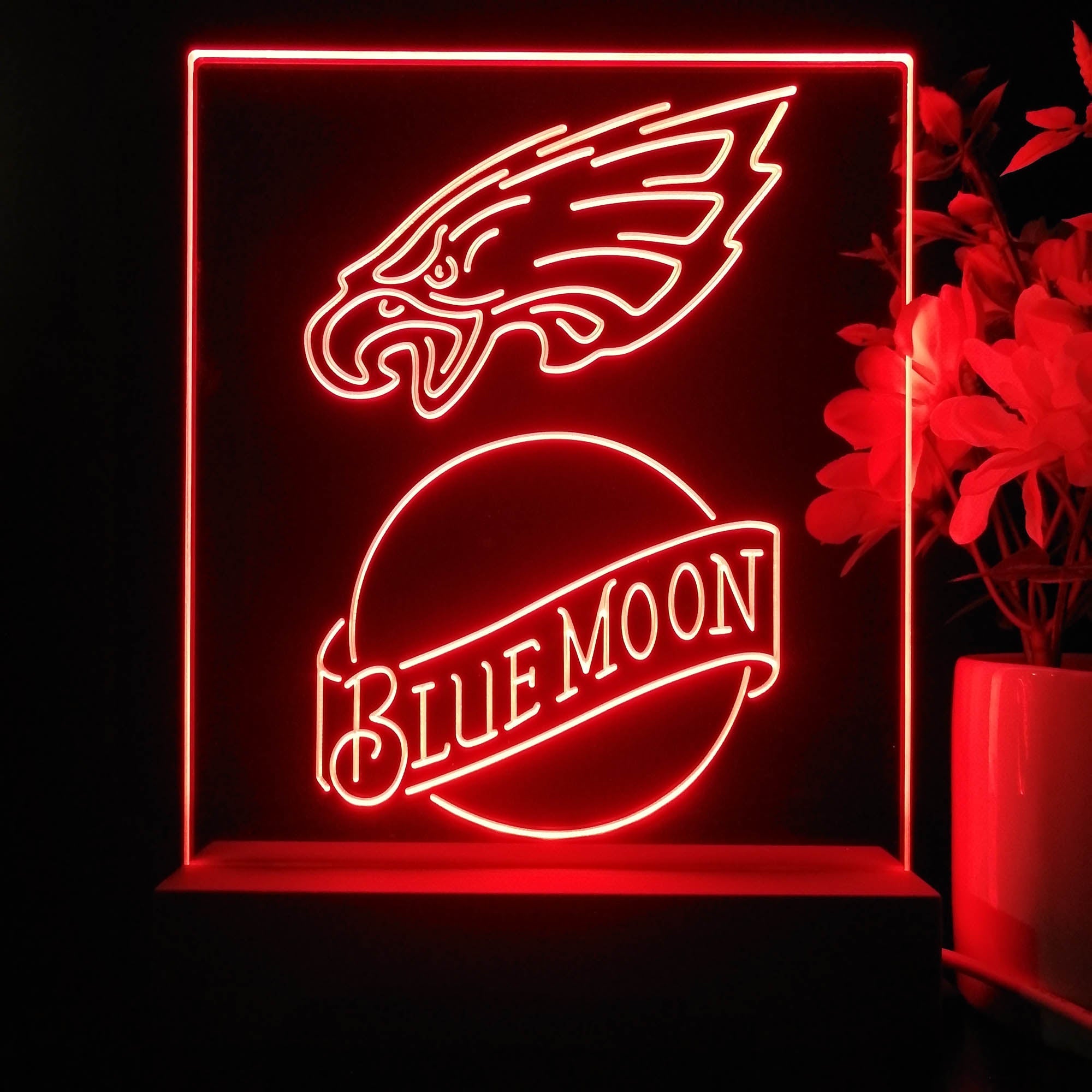 Philadelphia Eagles Blue Moon Neon Sign Pub Bar Lamp