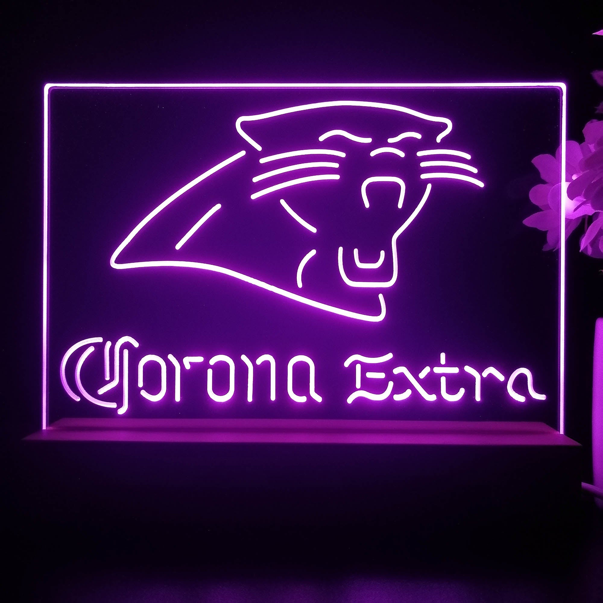 Corona Extra Bar Carolina Panthers Est. 1995 Night Light Pub Bar Lamp