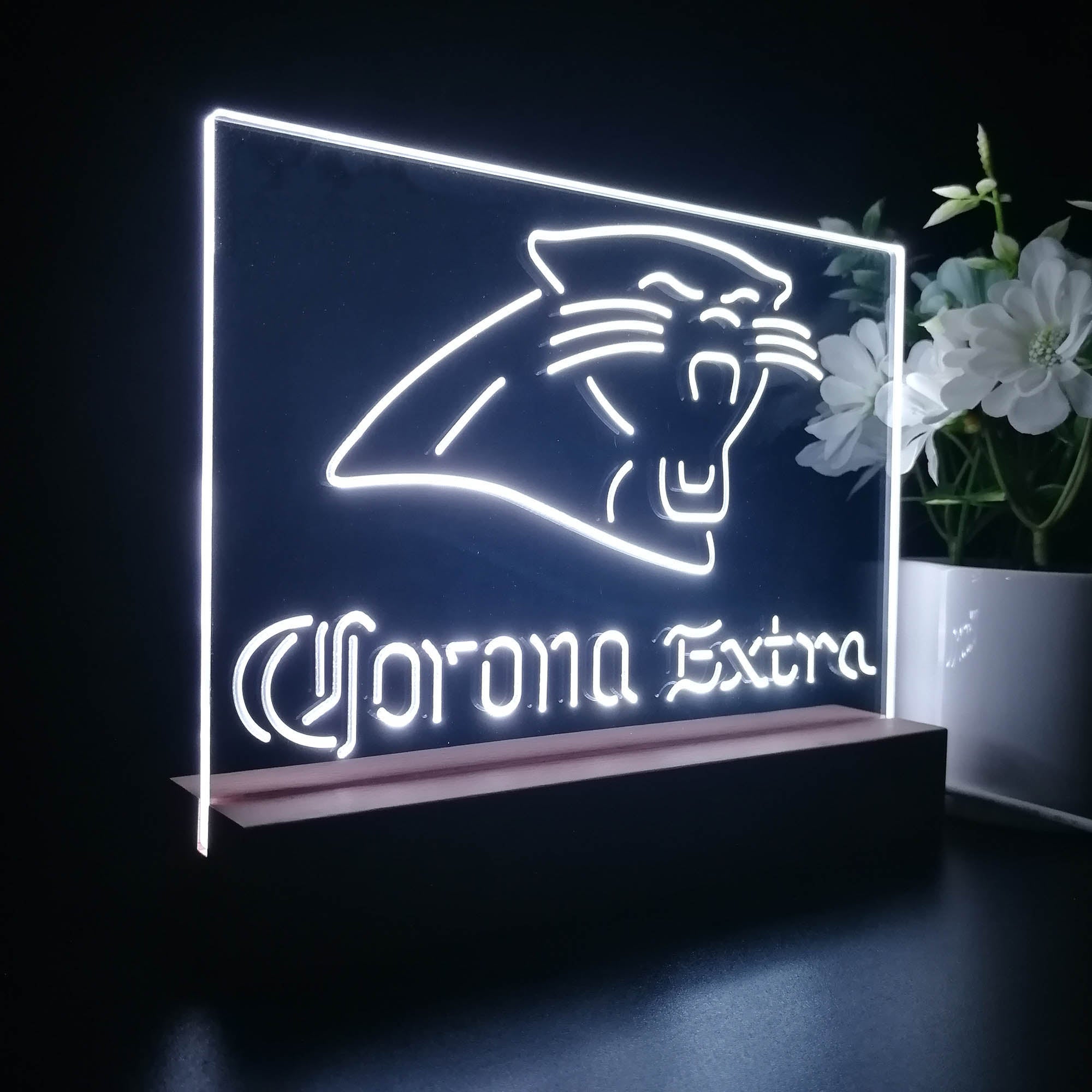 Corona Extra Bar Carolina Panthers Est. 1995 Night Light Pub Bar Lamp