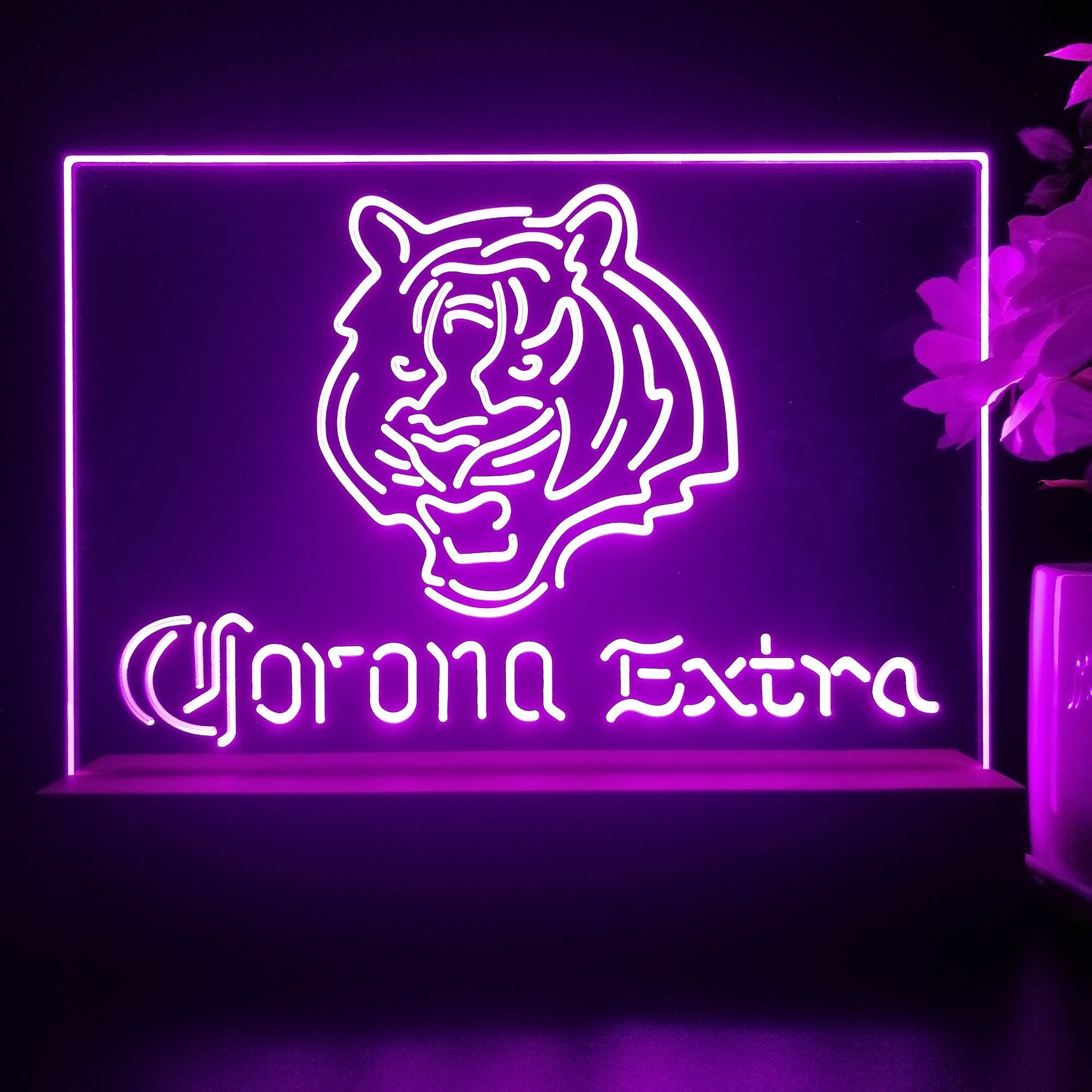 Corona Extra Bar Cincinnati Bengals Est. 1968 Night Light Pub Bar Lamp