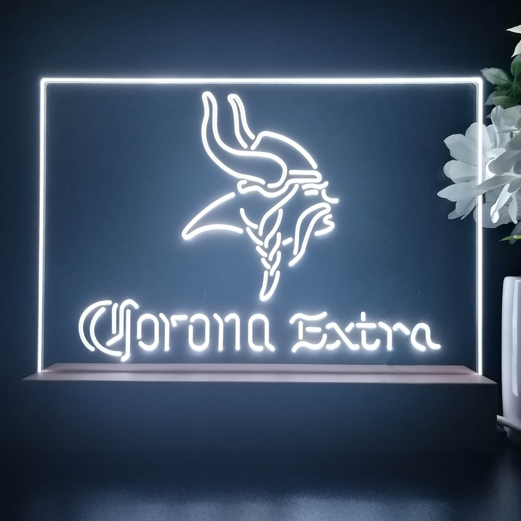 Corona Extra Bar Minnesota Vikings Est. 1961 Night Light Pub Bar Lamp