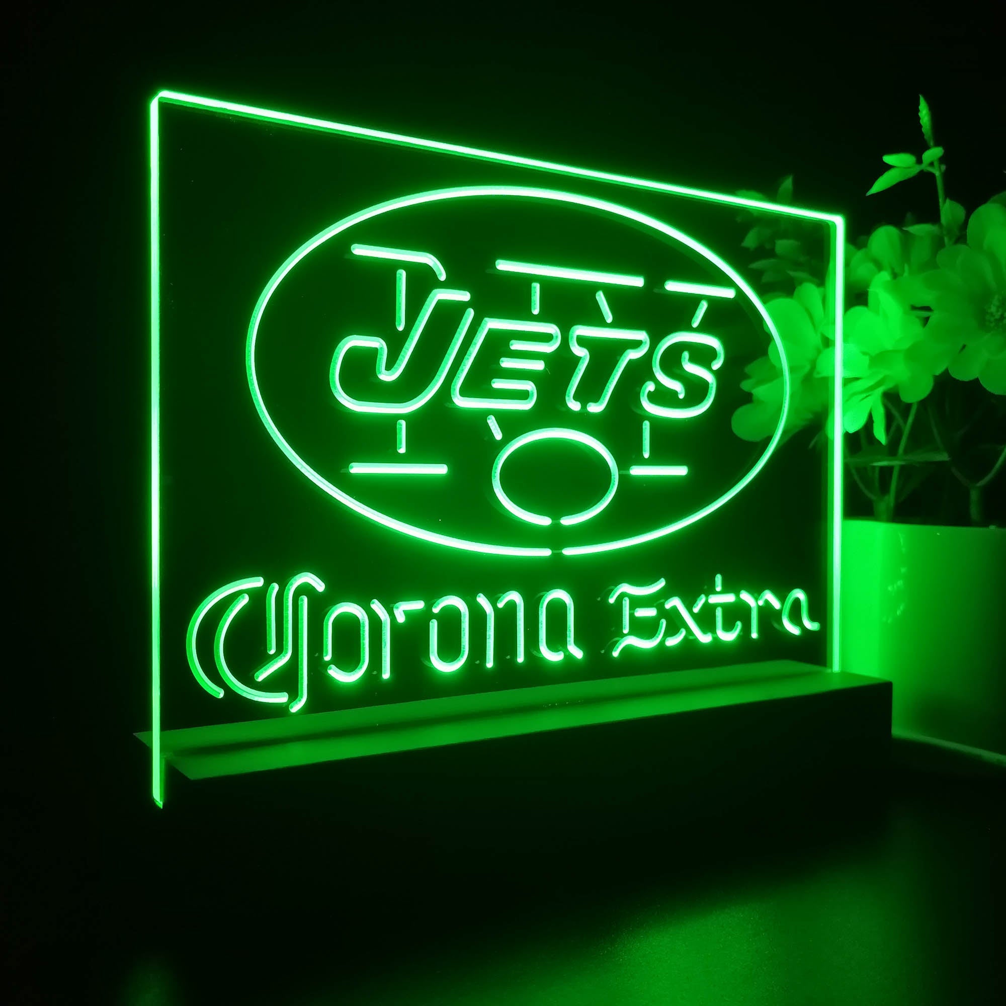 Corona Extra Bar New York Jets Est. 1960 Night Light Pub Bar Lamp