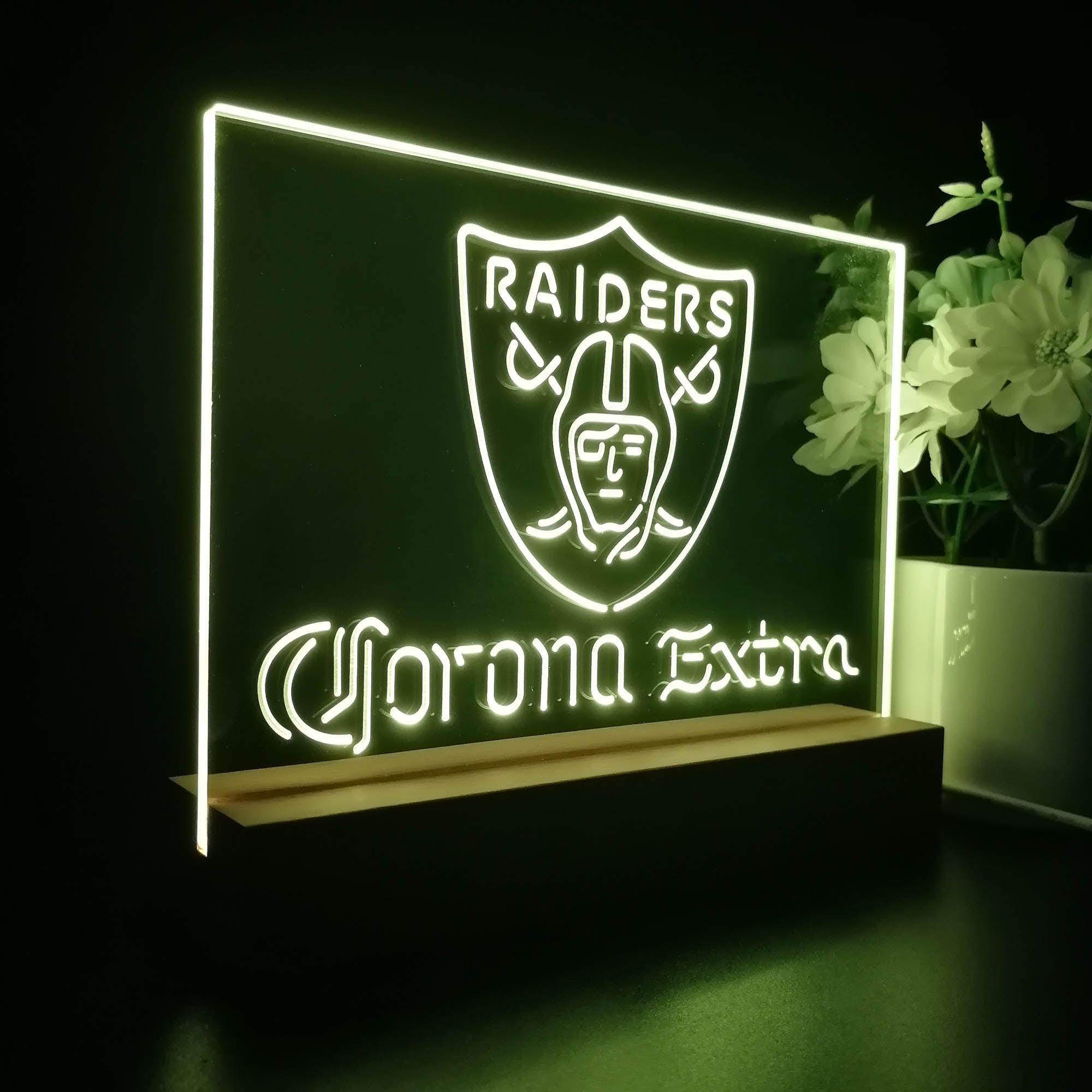 Corona Extra Bar Las Vegas Raiders Night Light Pub Bar Lamp