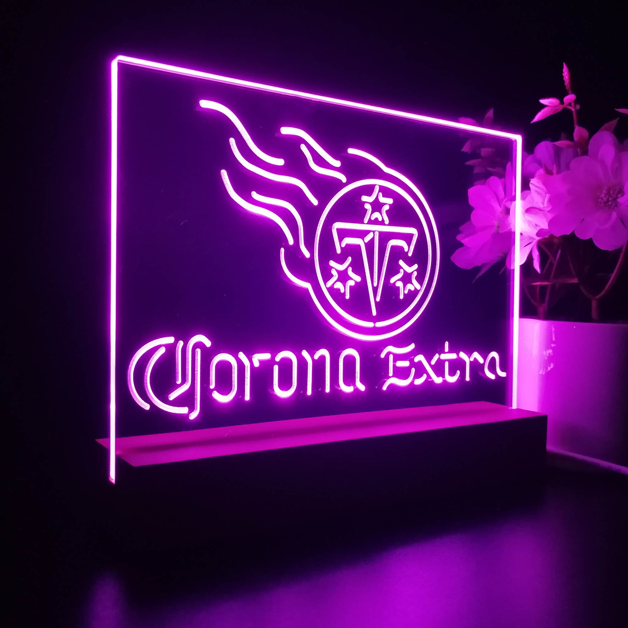 Corona Extra Bar Tennessee Titans Est. 1960 Night Light Pub Bar Lamp