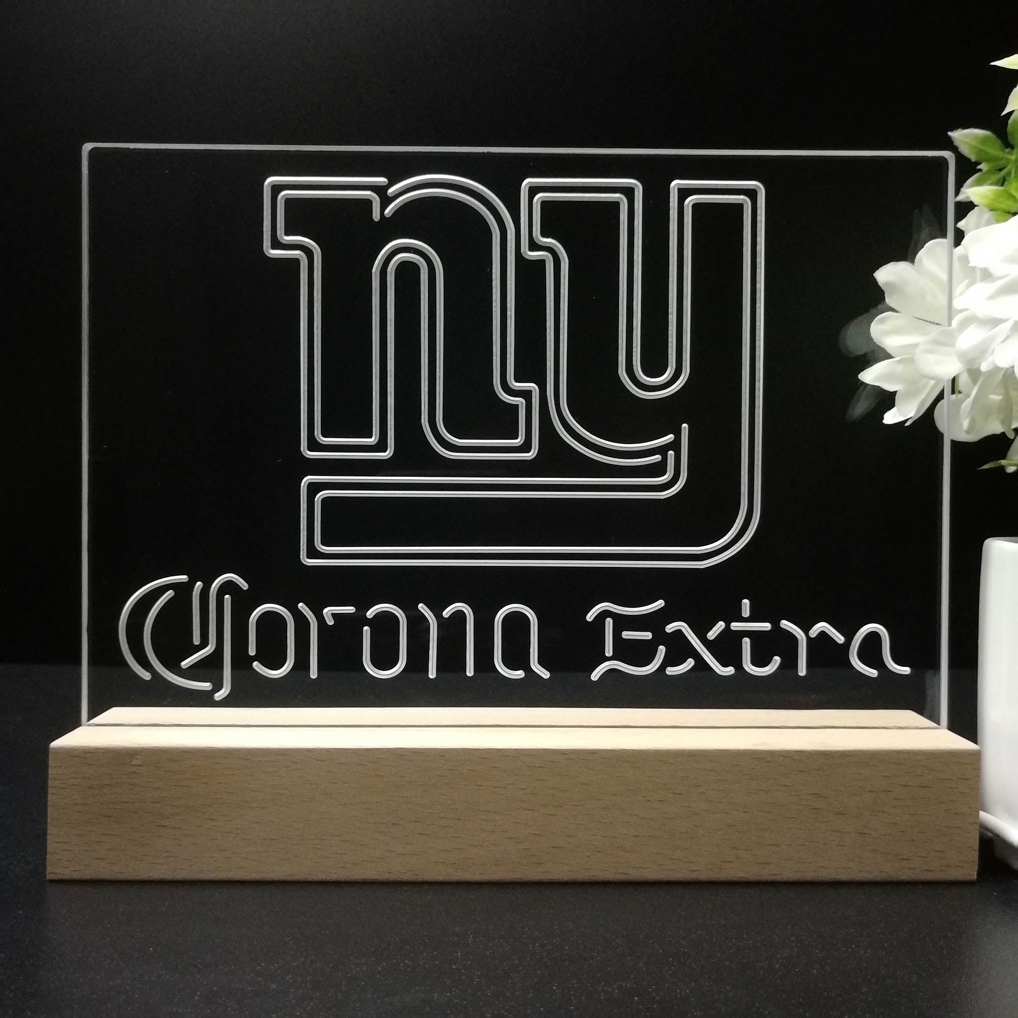 Corona Extra Bar New York Giants Est. 1925 Night Light Pub Bar Lamp