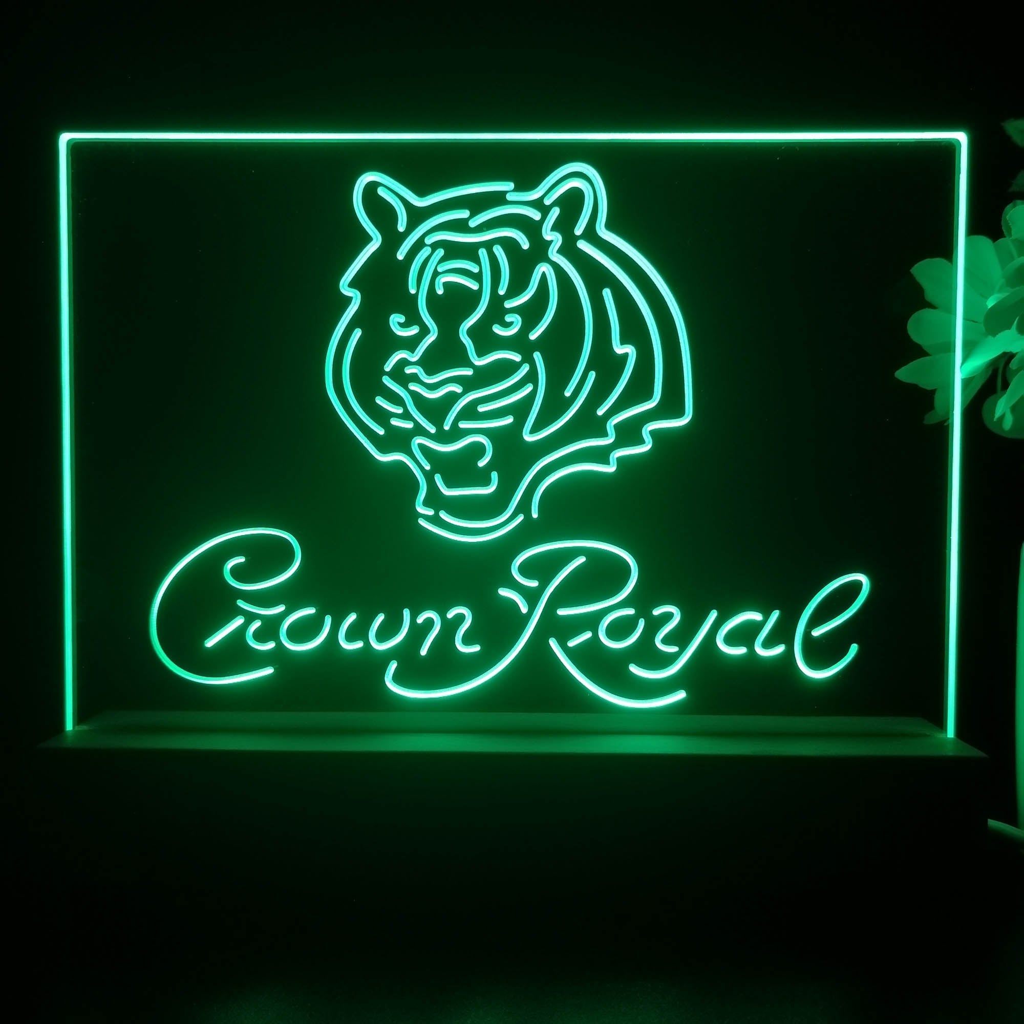 Crown Royal Bar Cincinnati Bengals Est. 1968 Night Light Pub Bar Lamp