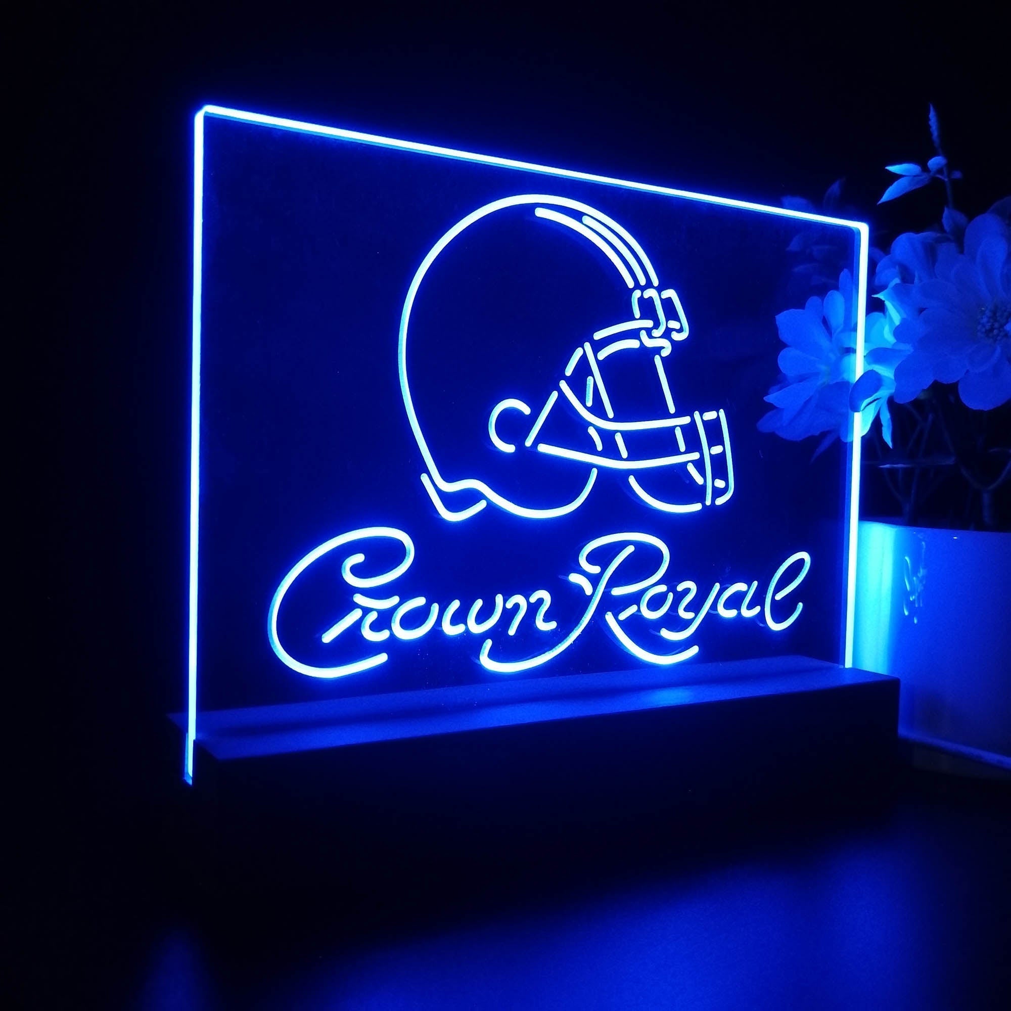 Crown Royal Bar Cleveland Browns Est. 1946 Night Light Pub Bar Lamp