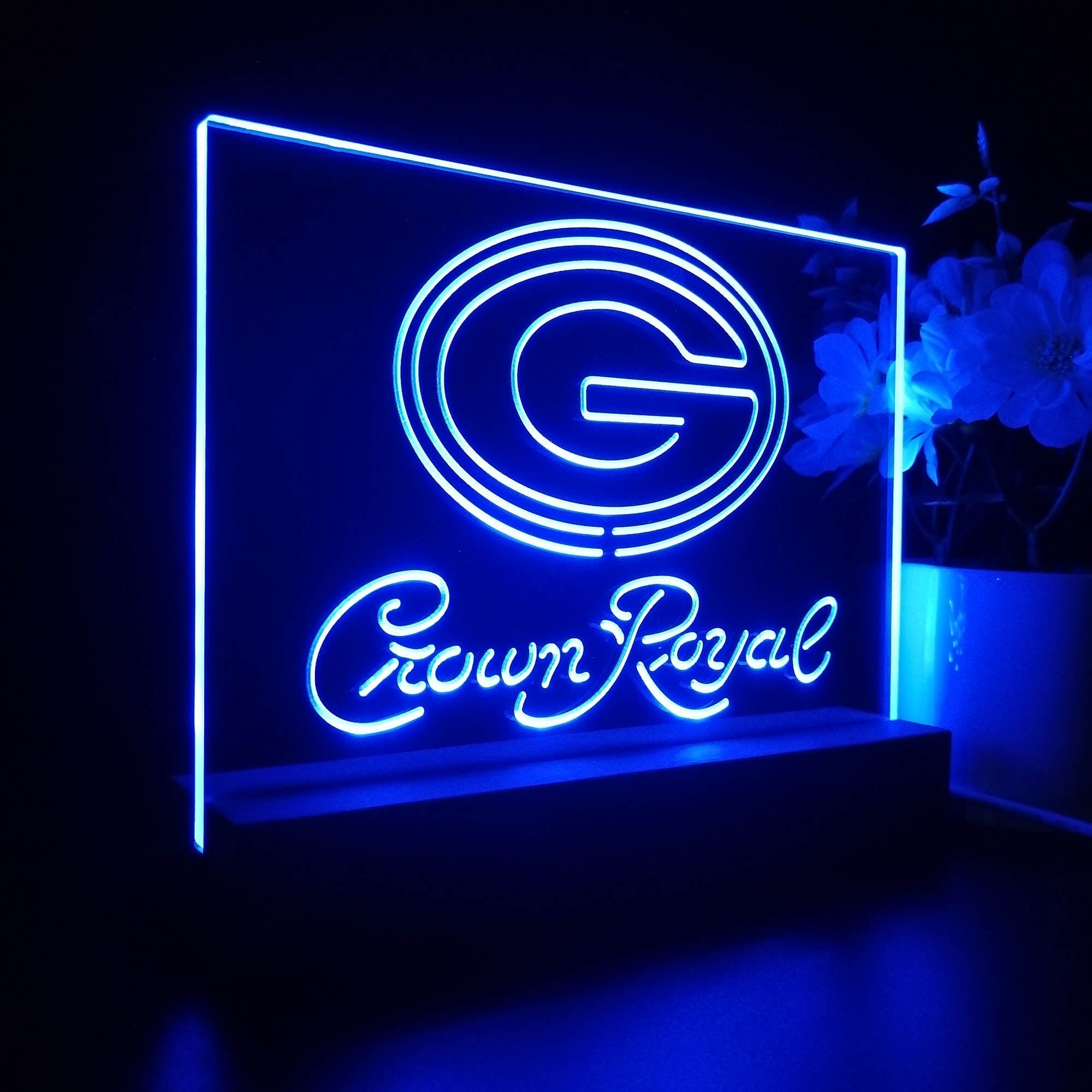 Crown Royal Bar Green Bay Packers Est. 1919 Night Light Pub Bar Lamp