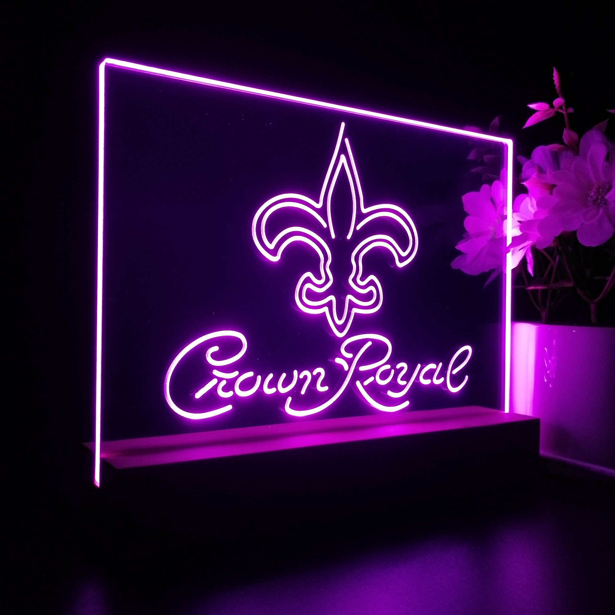 Crown Royal Bar New Orleans Saints Est. 1967 Night Light Pub Bar Lamp
