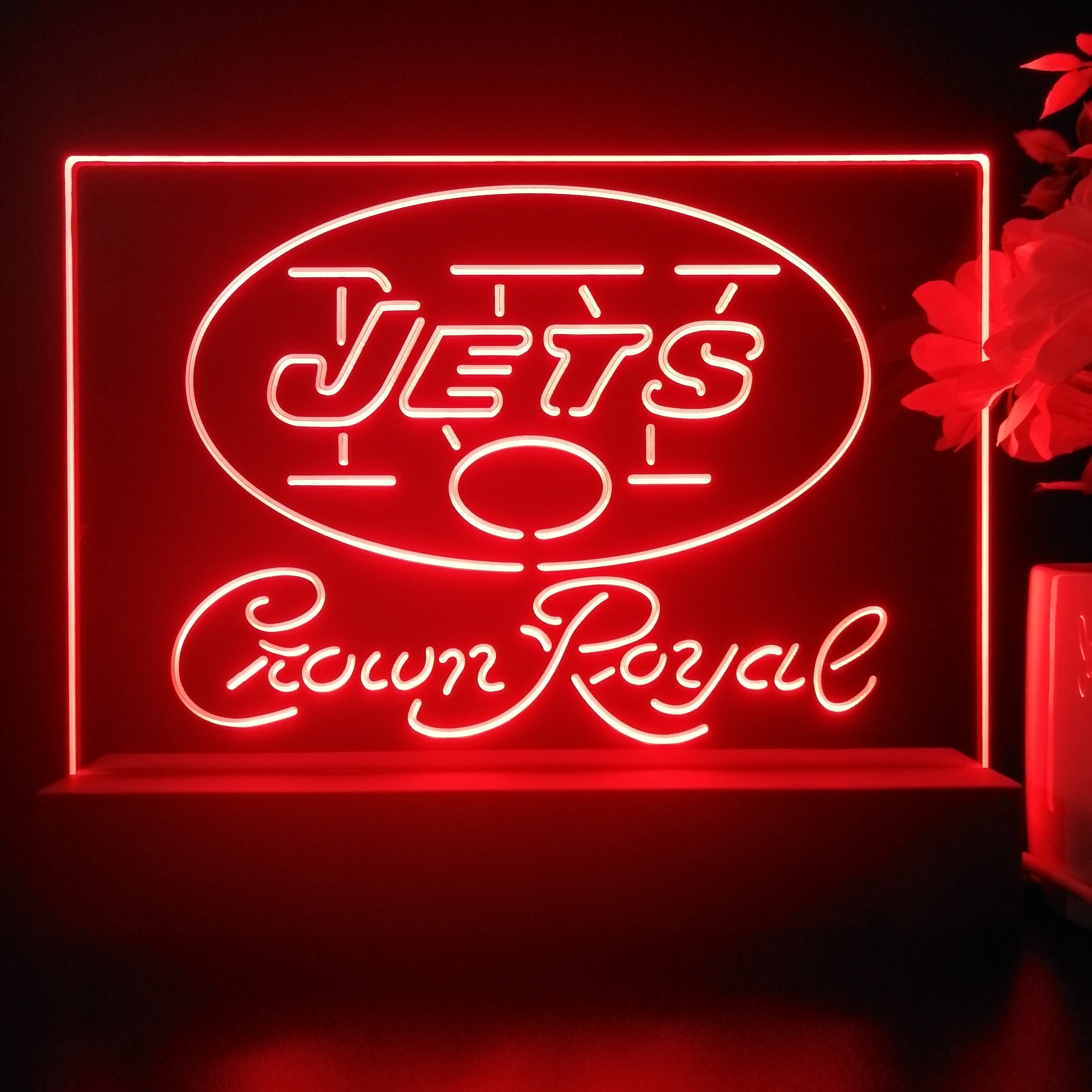 Crown Royal Bar New York Jets Est. 1960 Night Light Pub Bar Lamp
