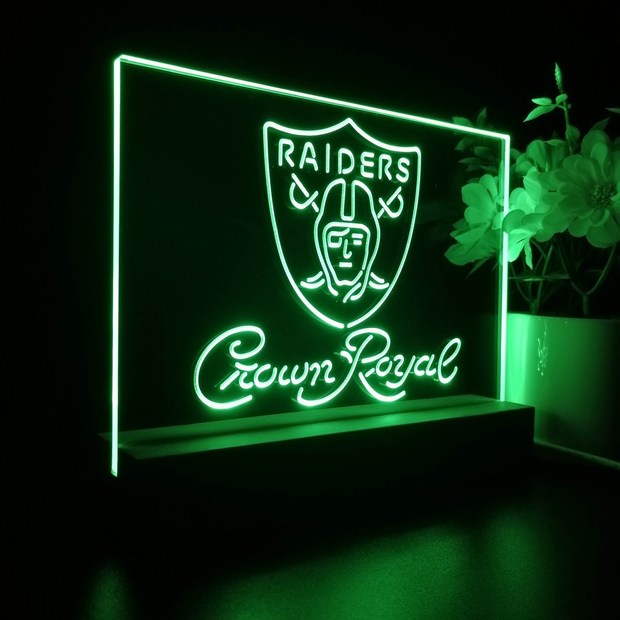 Crown Royal Bar Las Vegas Raiders Night Light Pub Bar Lamp