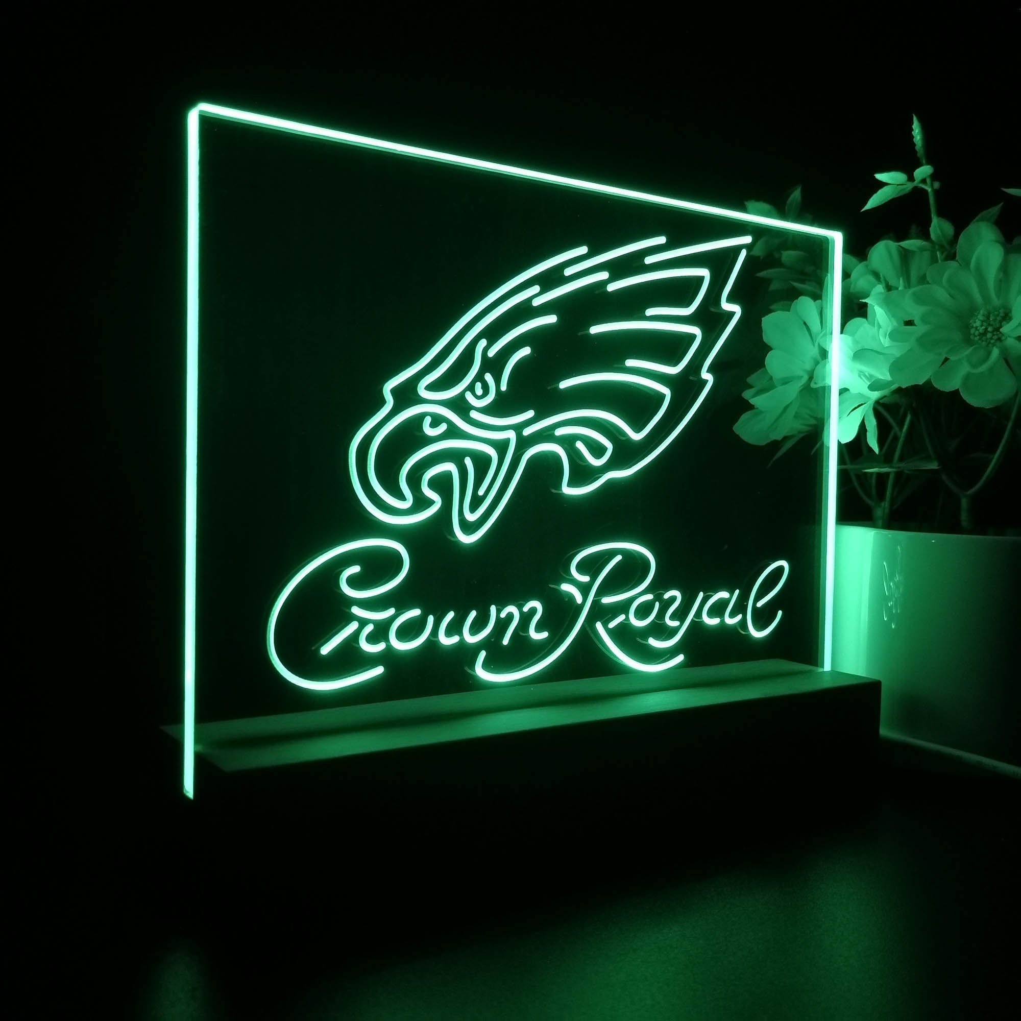 Crown Royal Bar Philadelphia Eagles Est. 1933 Night Light Pub Bar Lamp