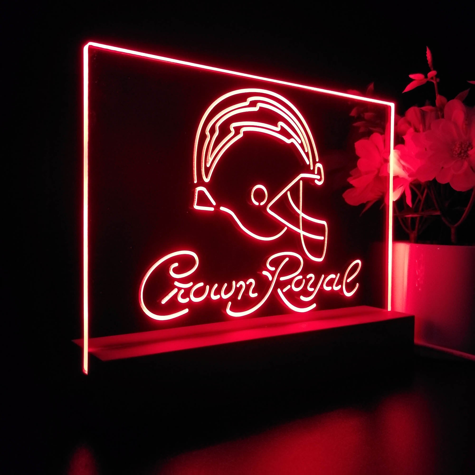 Crown Royal Bar Los Angeles Chargers Est. 1960 Night Light Pub Bar Lamp