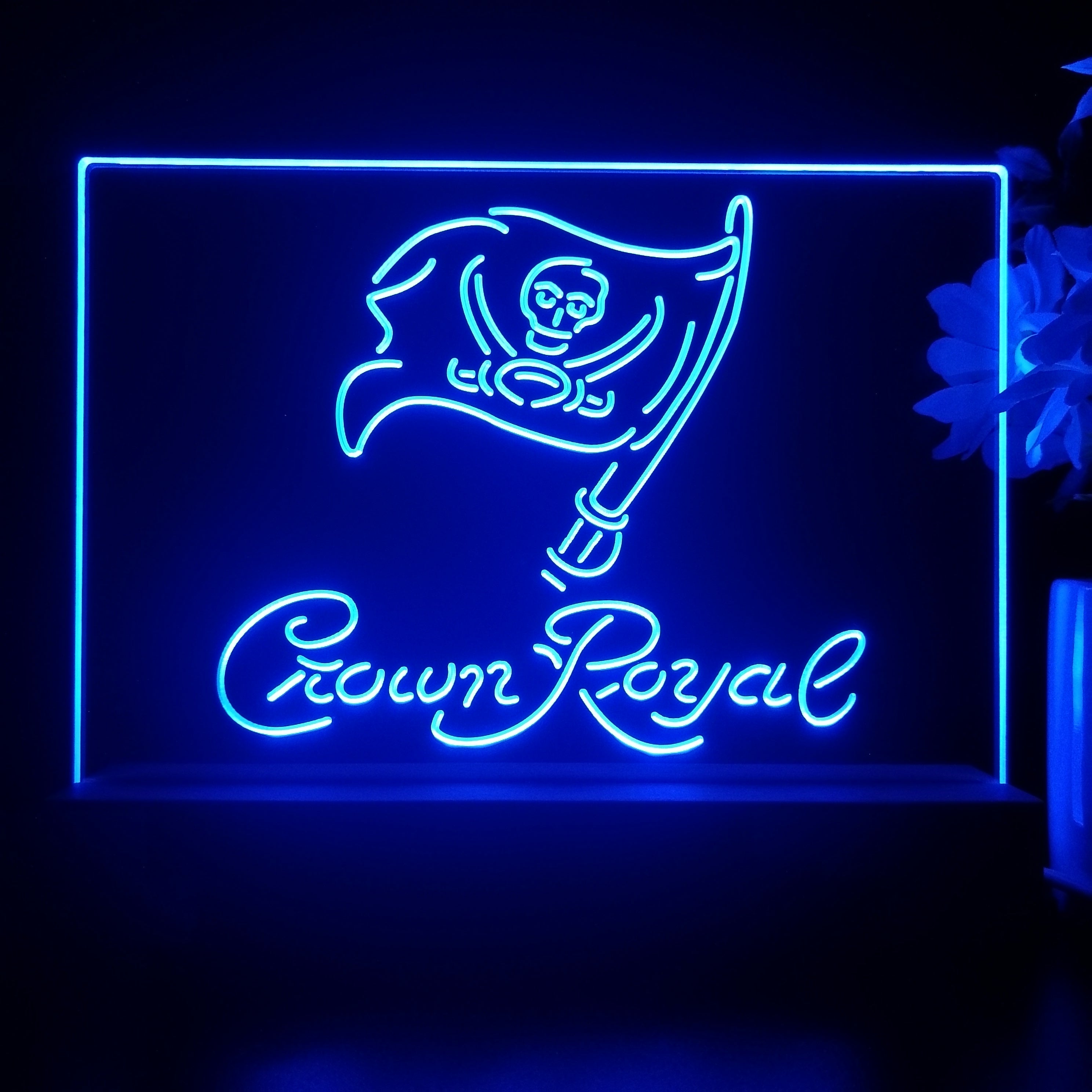 Crown Royal Tampa Bay Buccaneers Night Light Pub Bar Lamp