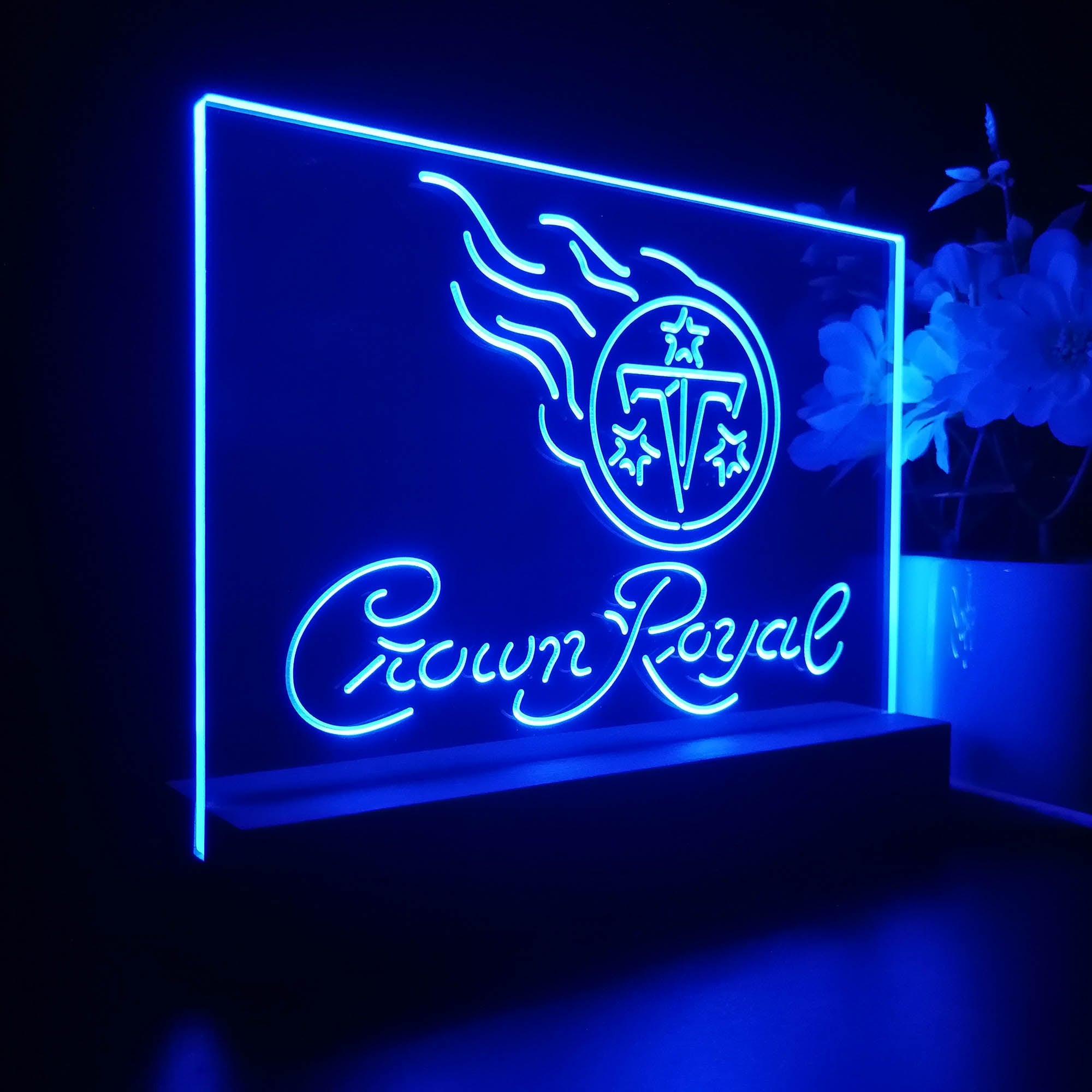 Crown Royal Bar Tennessee Titans Est. 1960 Night Light Pub Bar Lamp