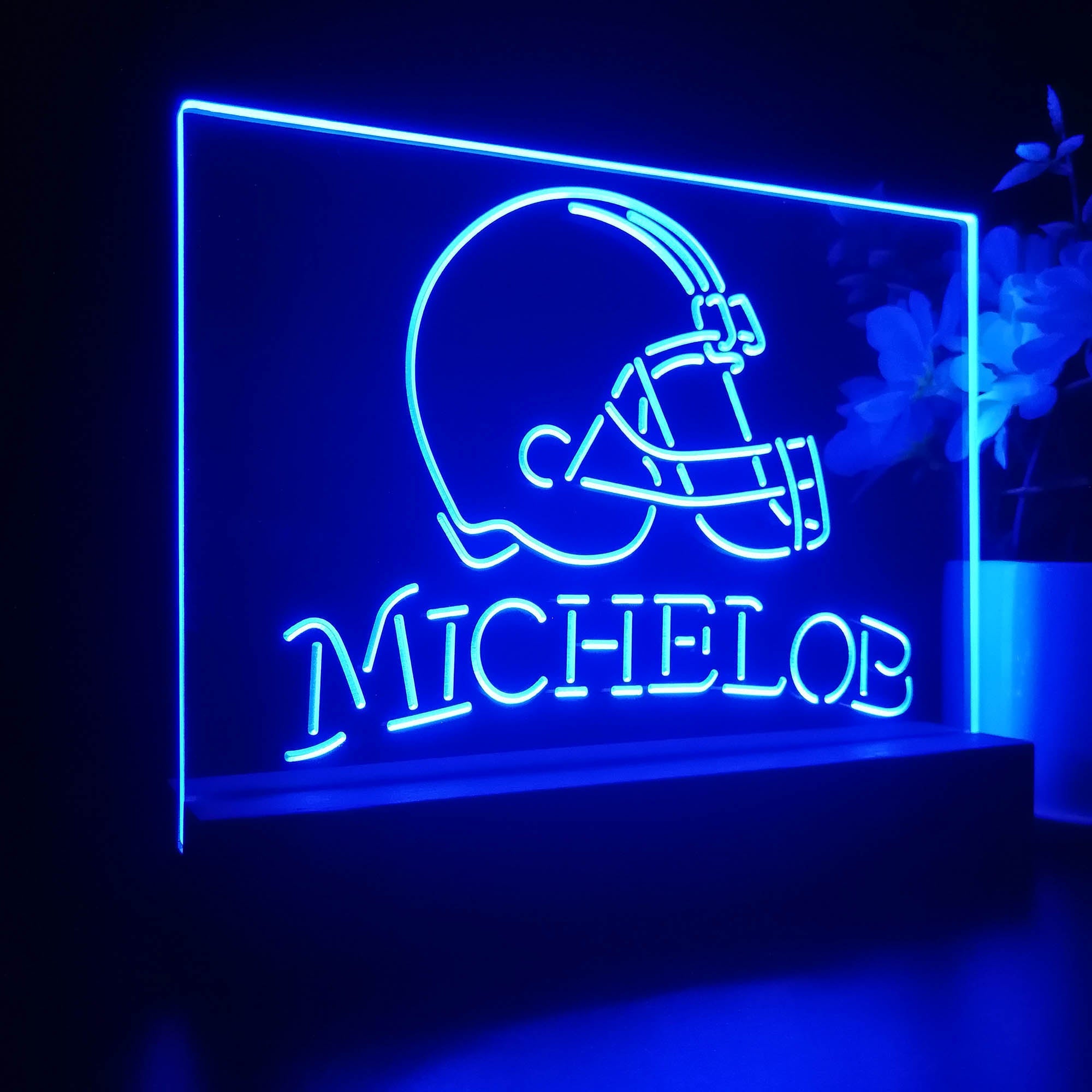Michelob Bar Cleveland Browns 3D Illusion Night Light Desk Lamp
