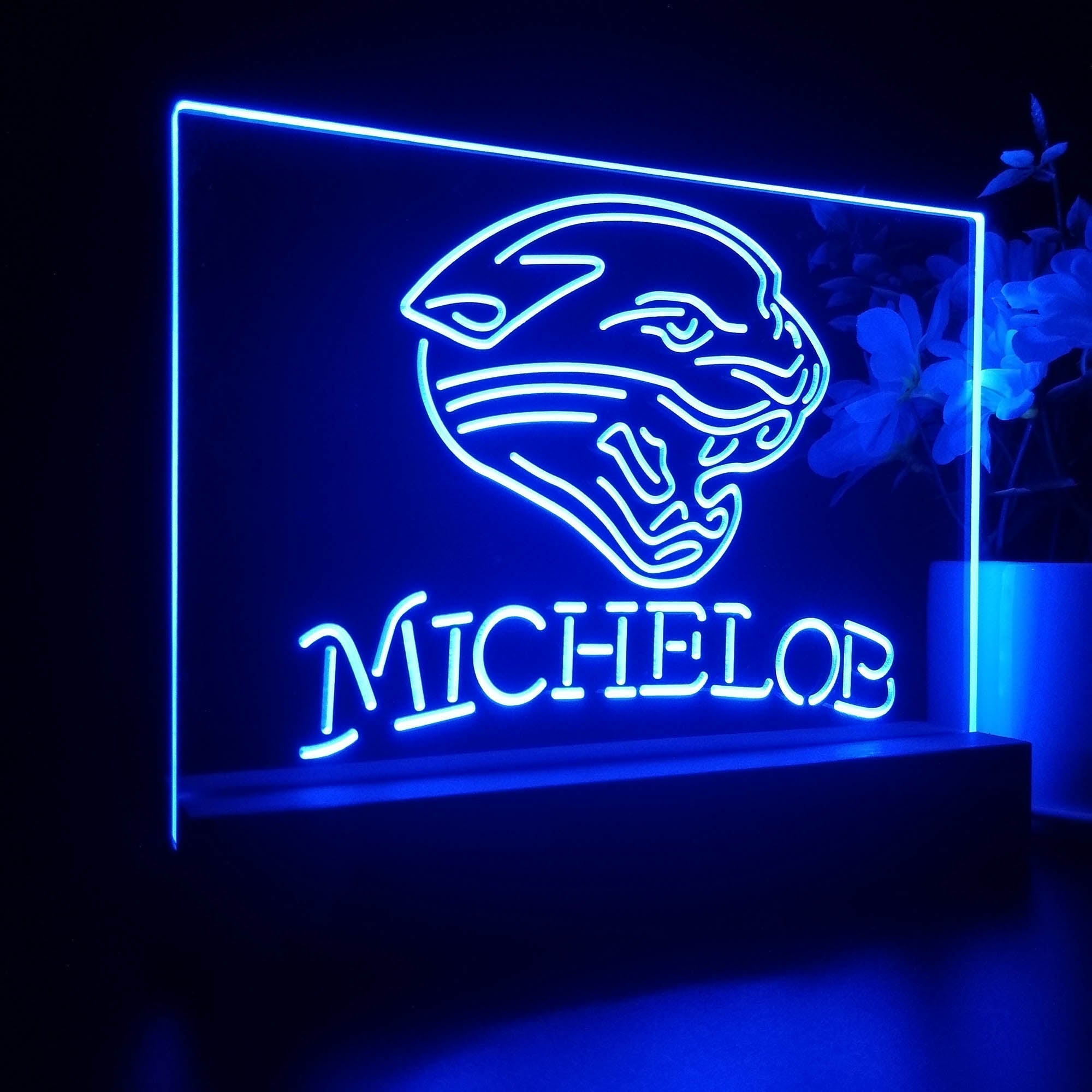 Michelob Bar Jacksonville Jaguars 3D Illusion Night Light Desk Lamp