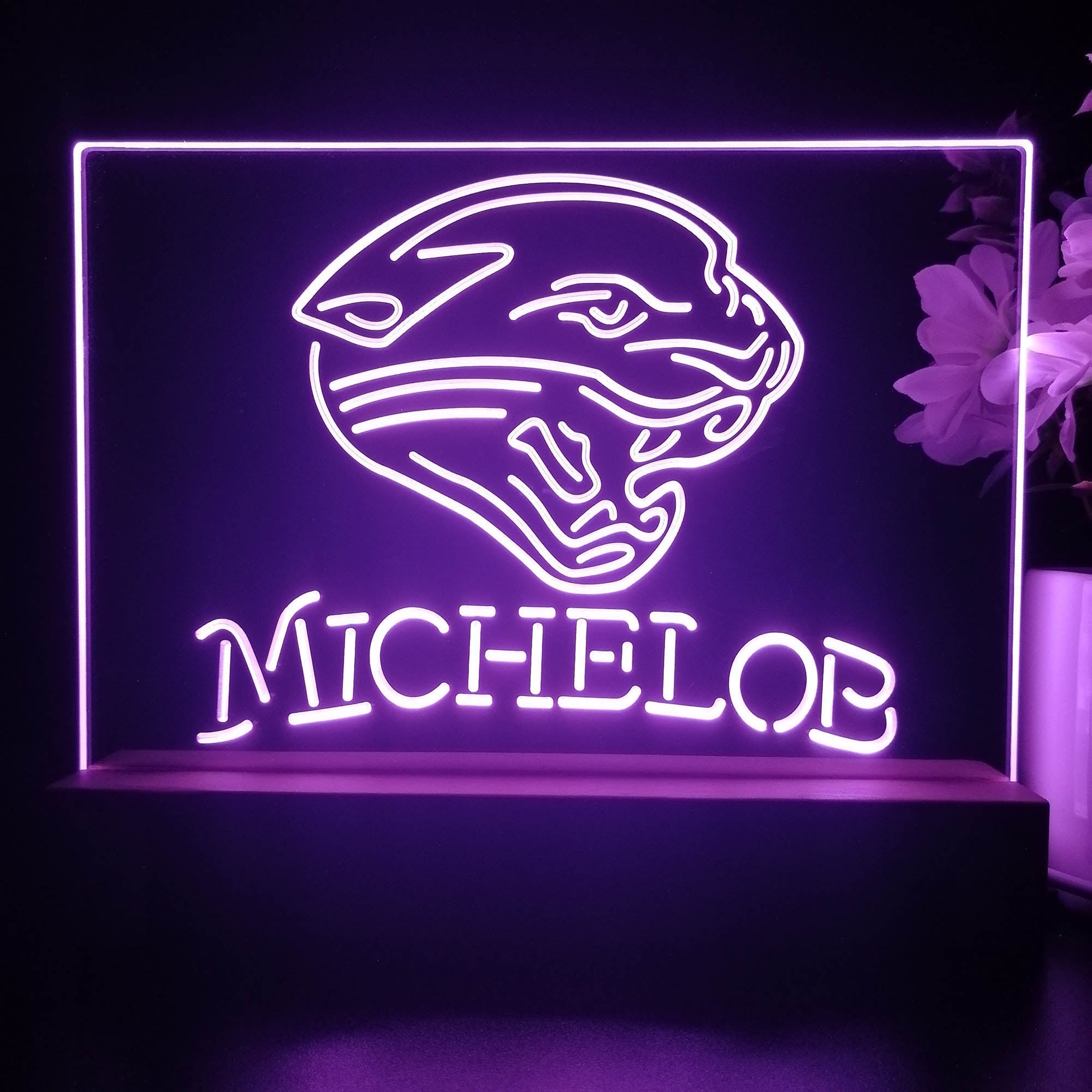 Michelob Bar Jacksonville Jaguars 3D Illusion Night Light Desk Lamp