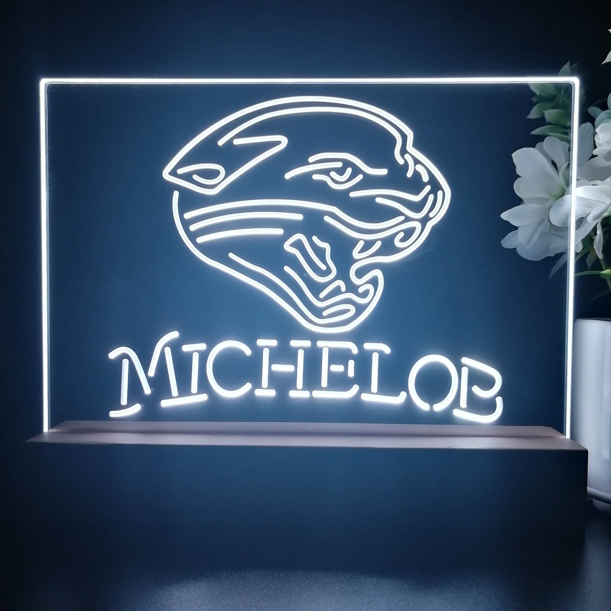 Michelob Bar Jacksonville Jaguars 3D Illusion Night Light Desk Lamp