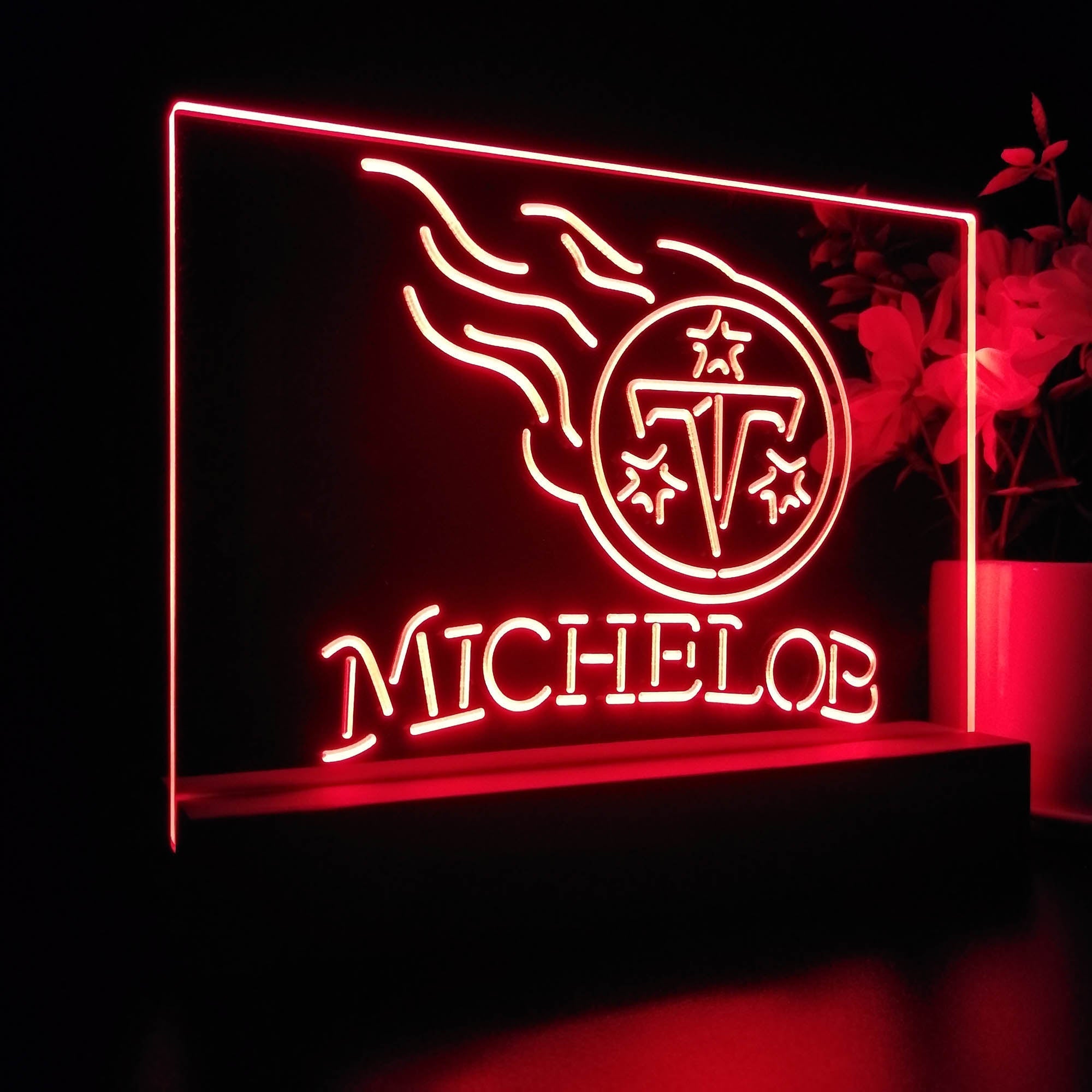 Michelob Bar Tennessee Titans 3D Illusion Night Light Desk Lamp